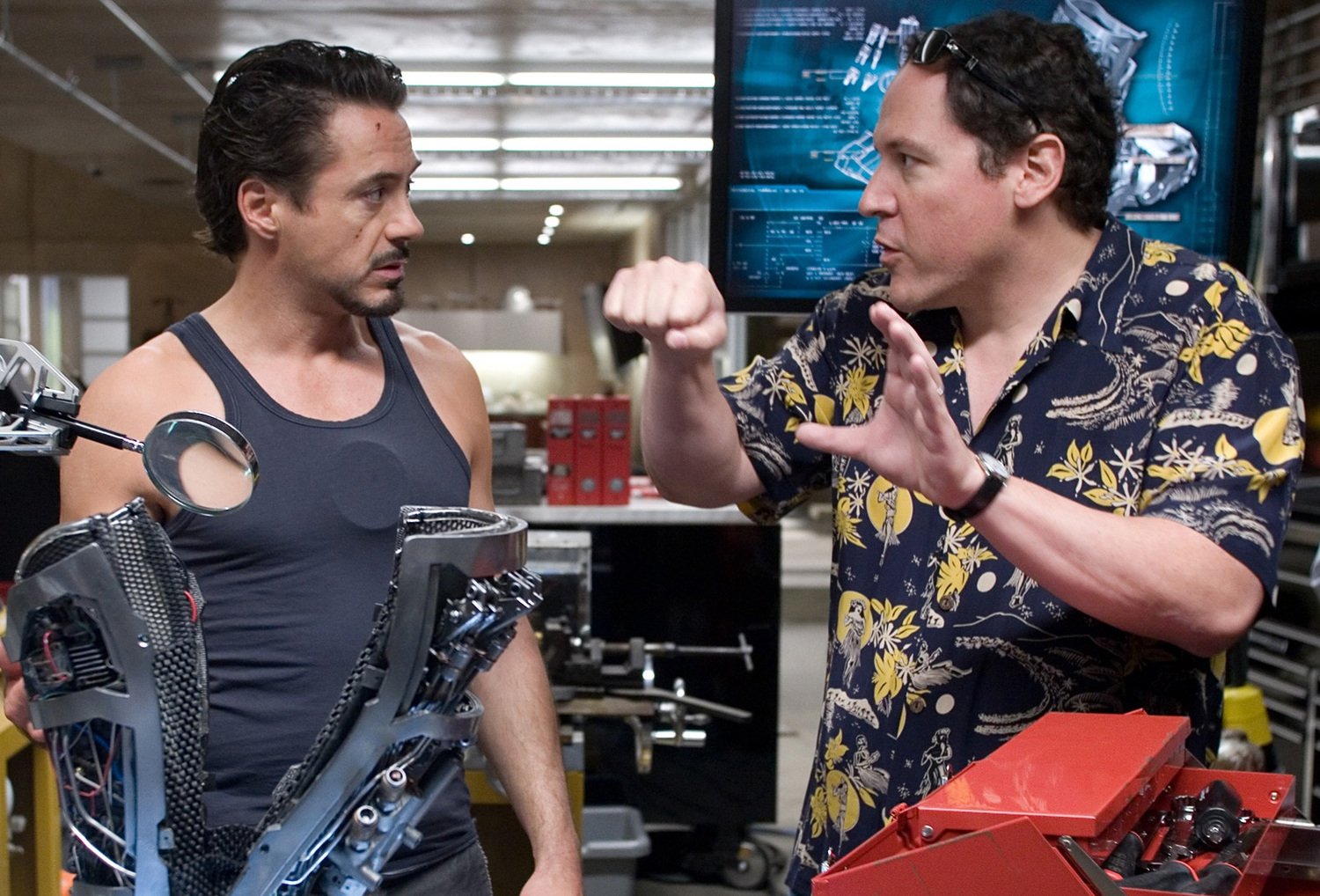 Jon Favreau directing Iron Man (2008). r/marvelstudios