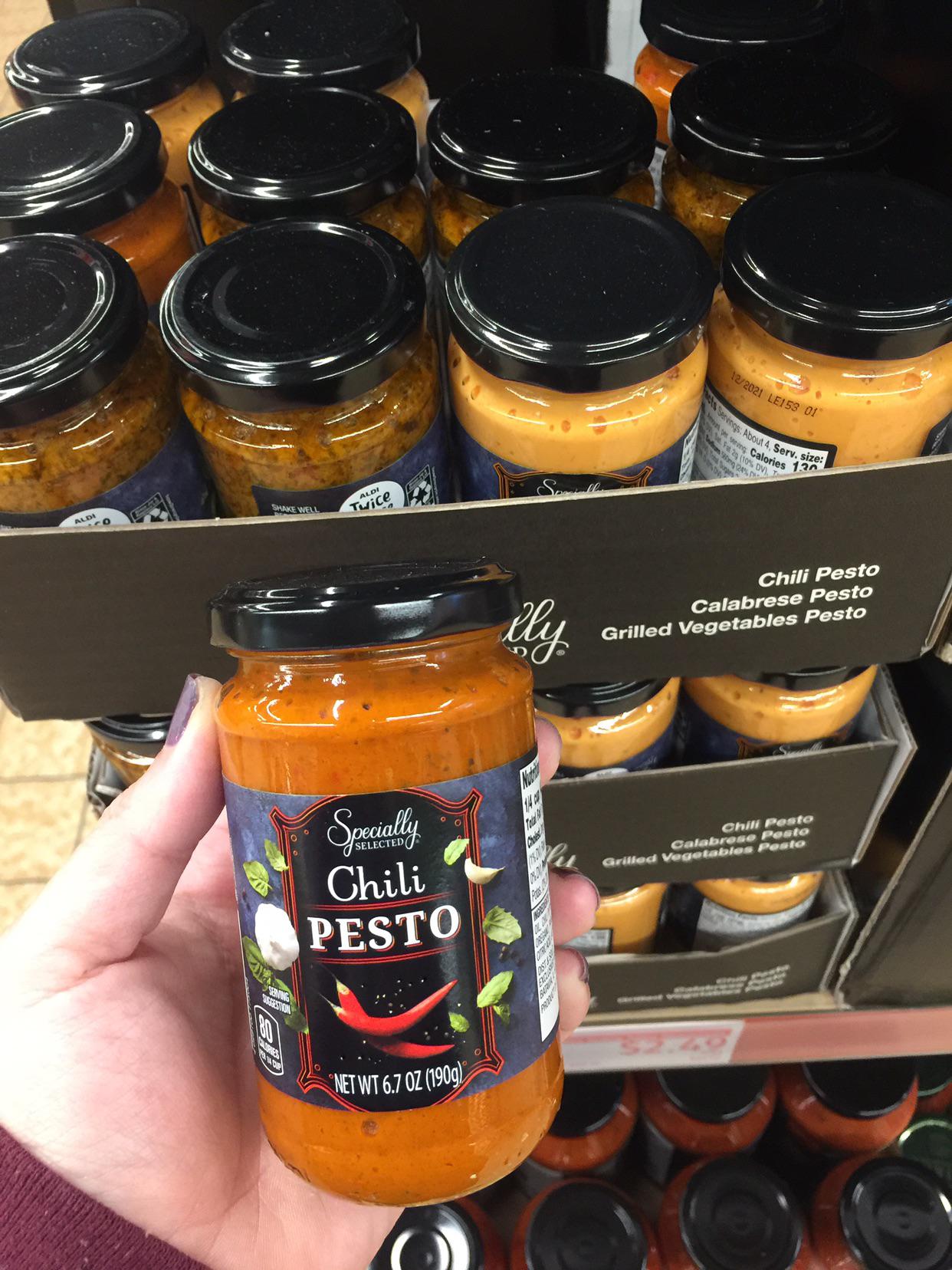 The seasonal pestos are back! I love this in pasta and baked chicken. I
