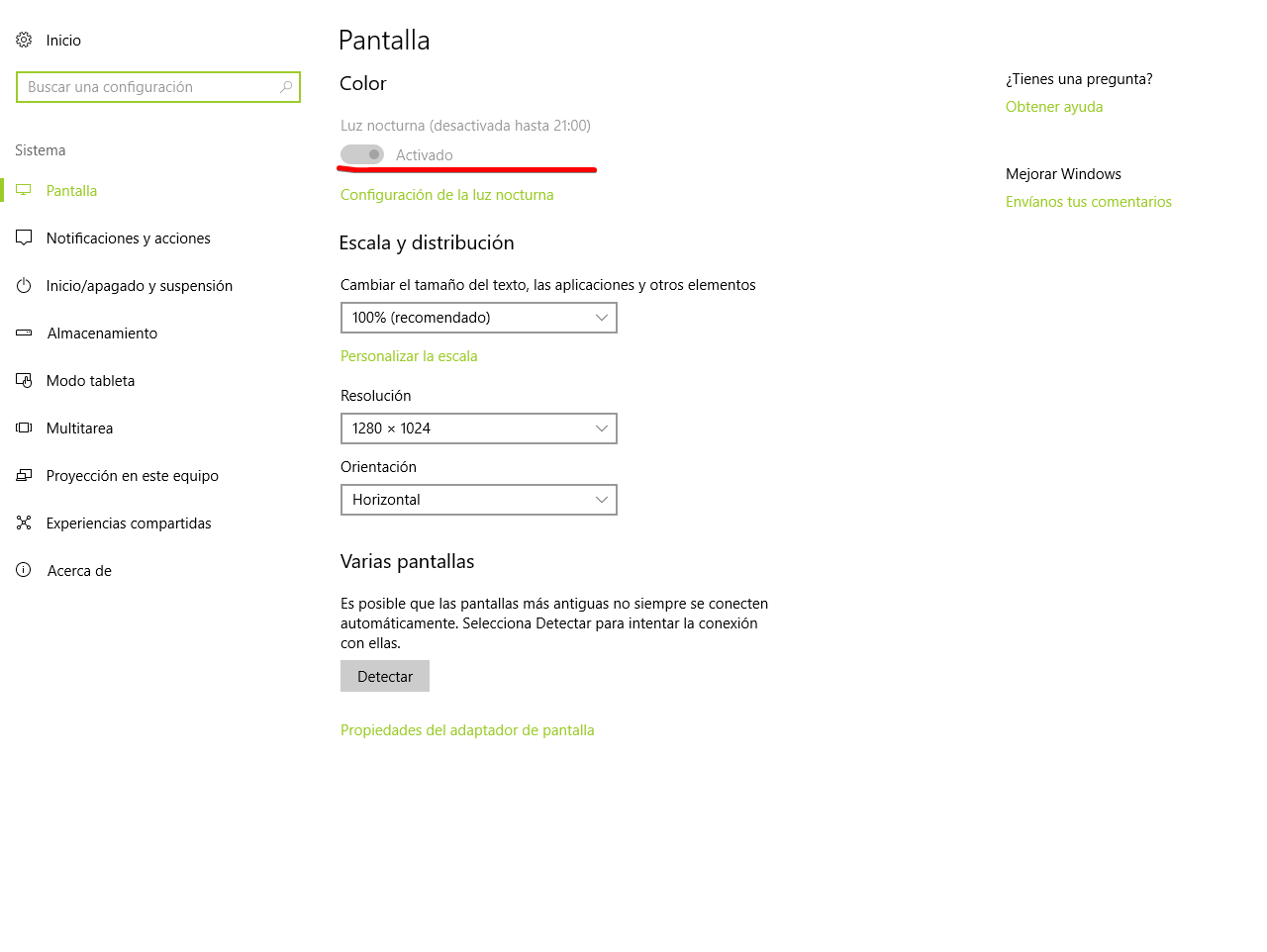 Night Light stuck since I updated to Creators Update r/Windows10