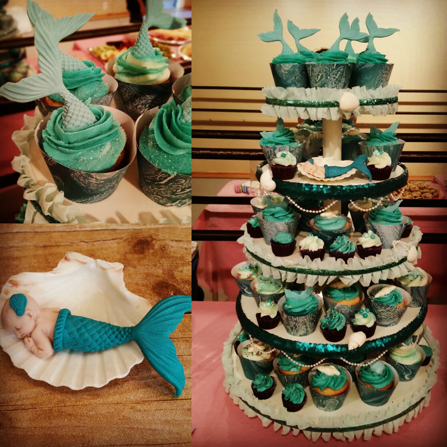 [Homemade] Under the Sea baby shower cupcake stand r/food