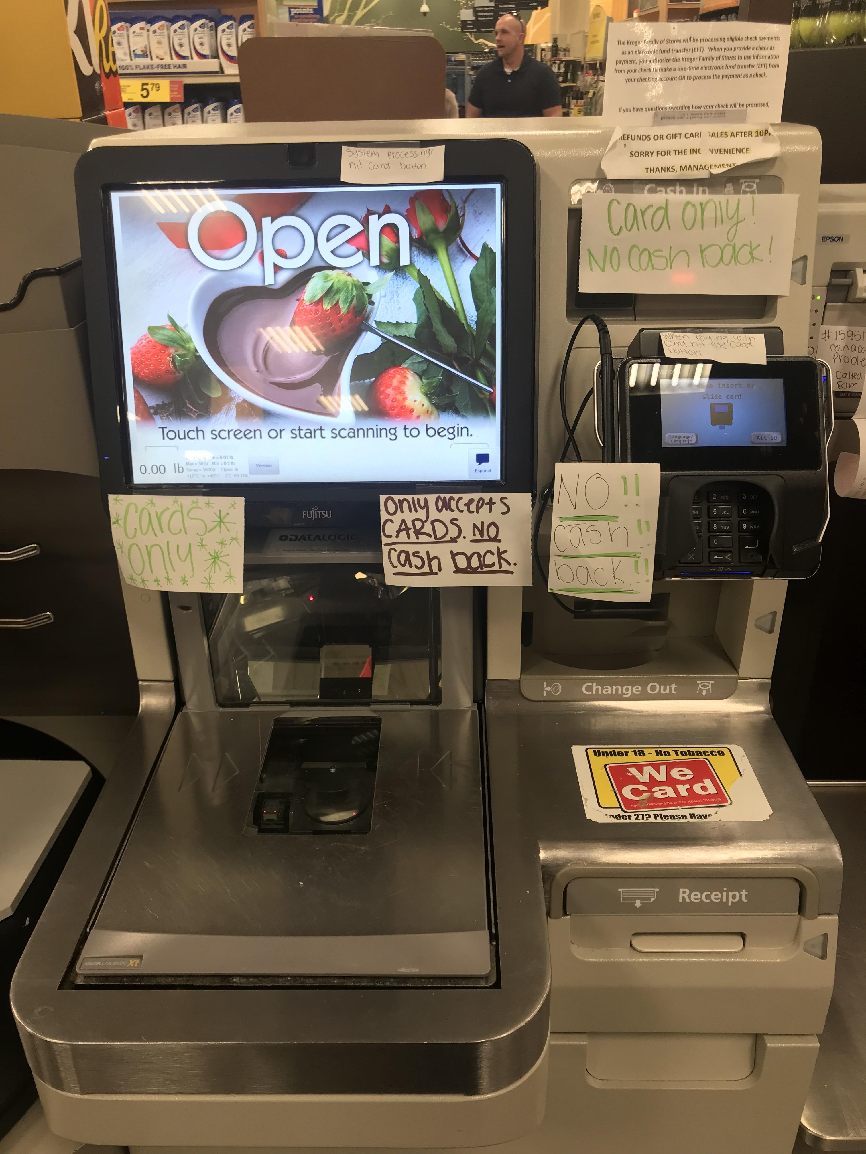 I can still use cash right? kroger