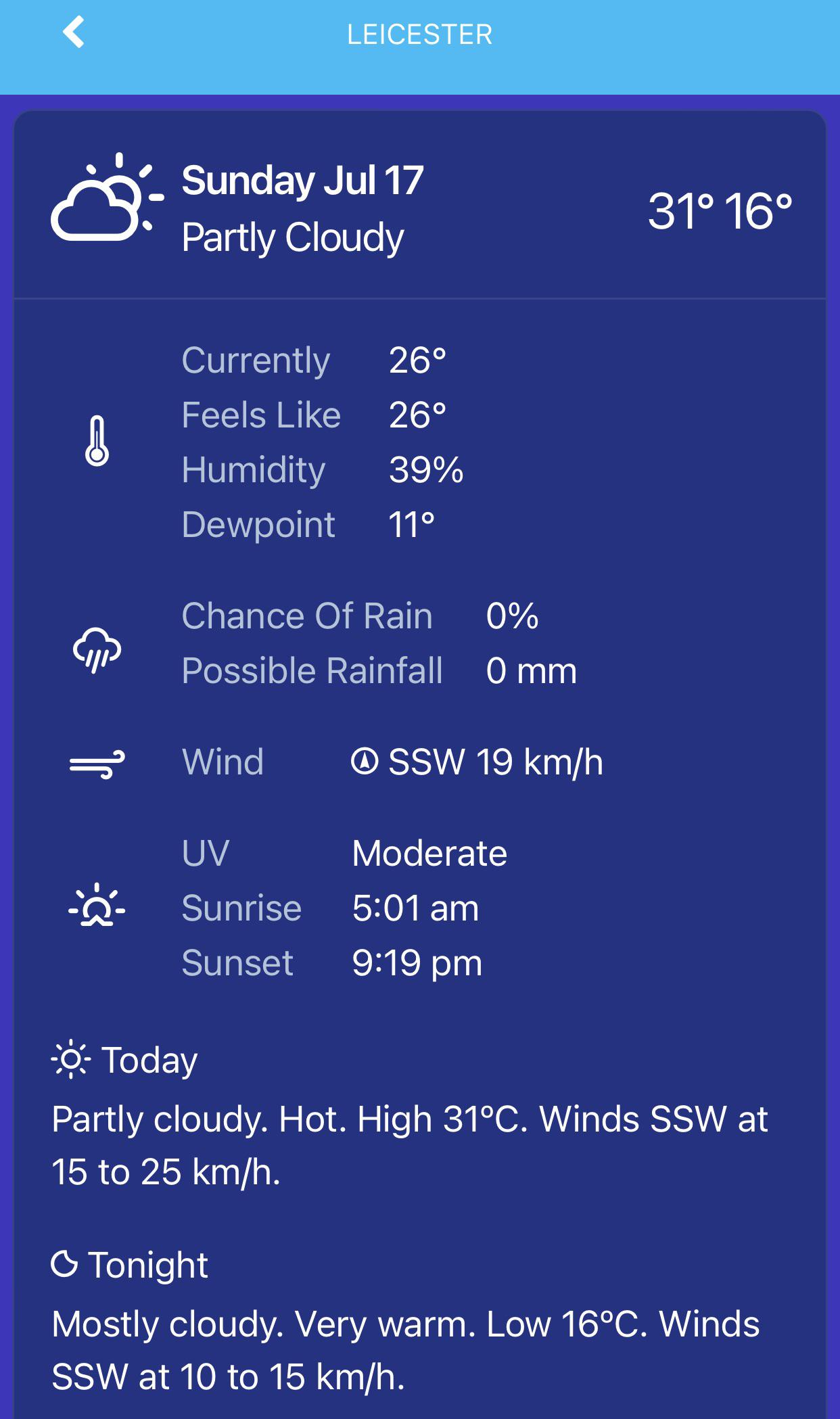 Weather Forecast for Leicester r/Leicester_info