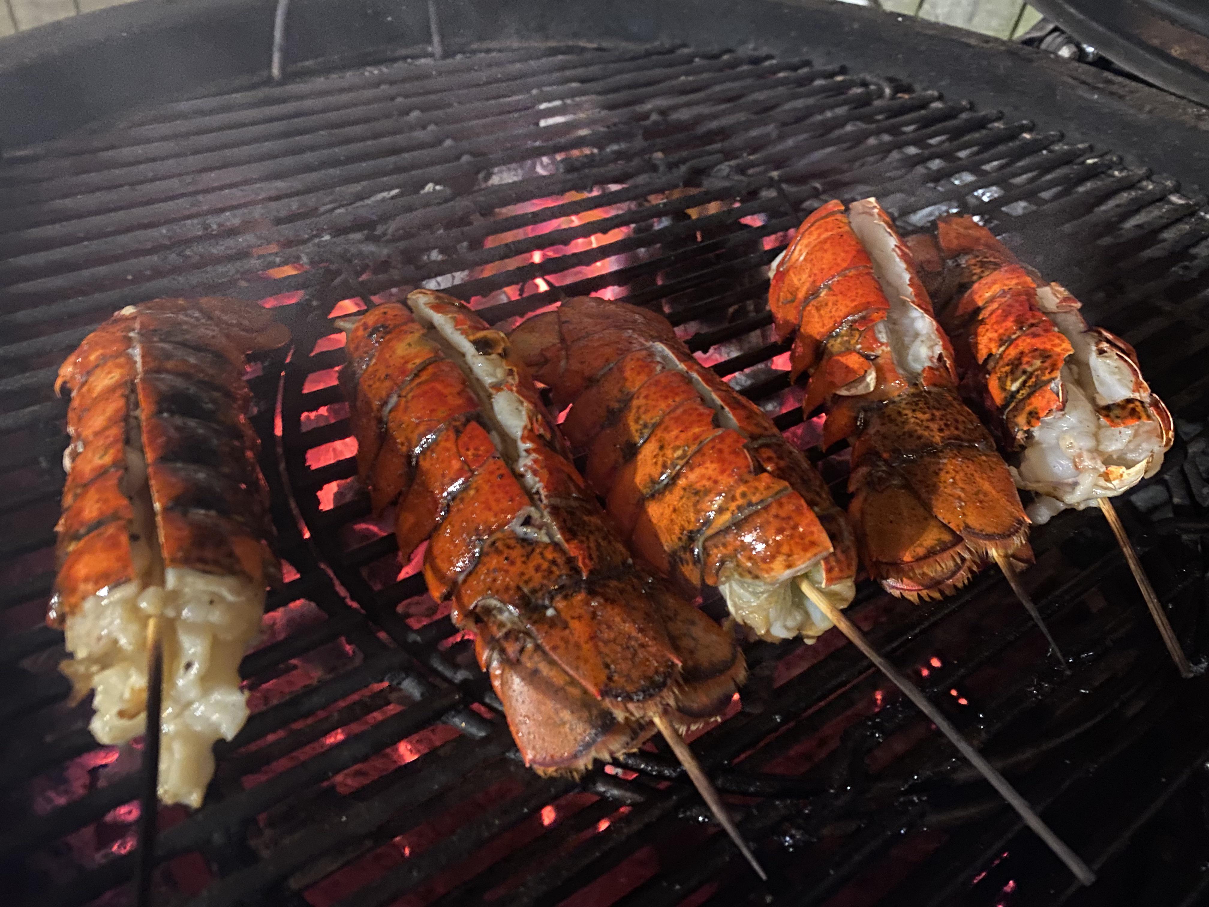 Simple and delicious. Grilled lobster tails. r/grilling