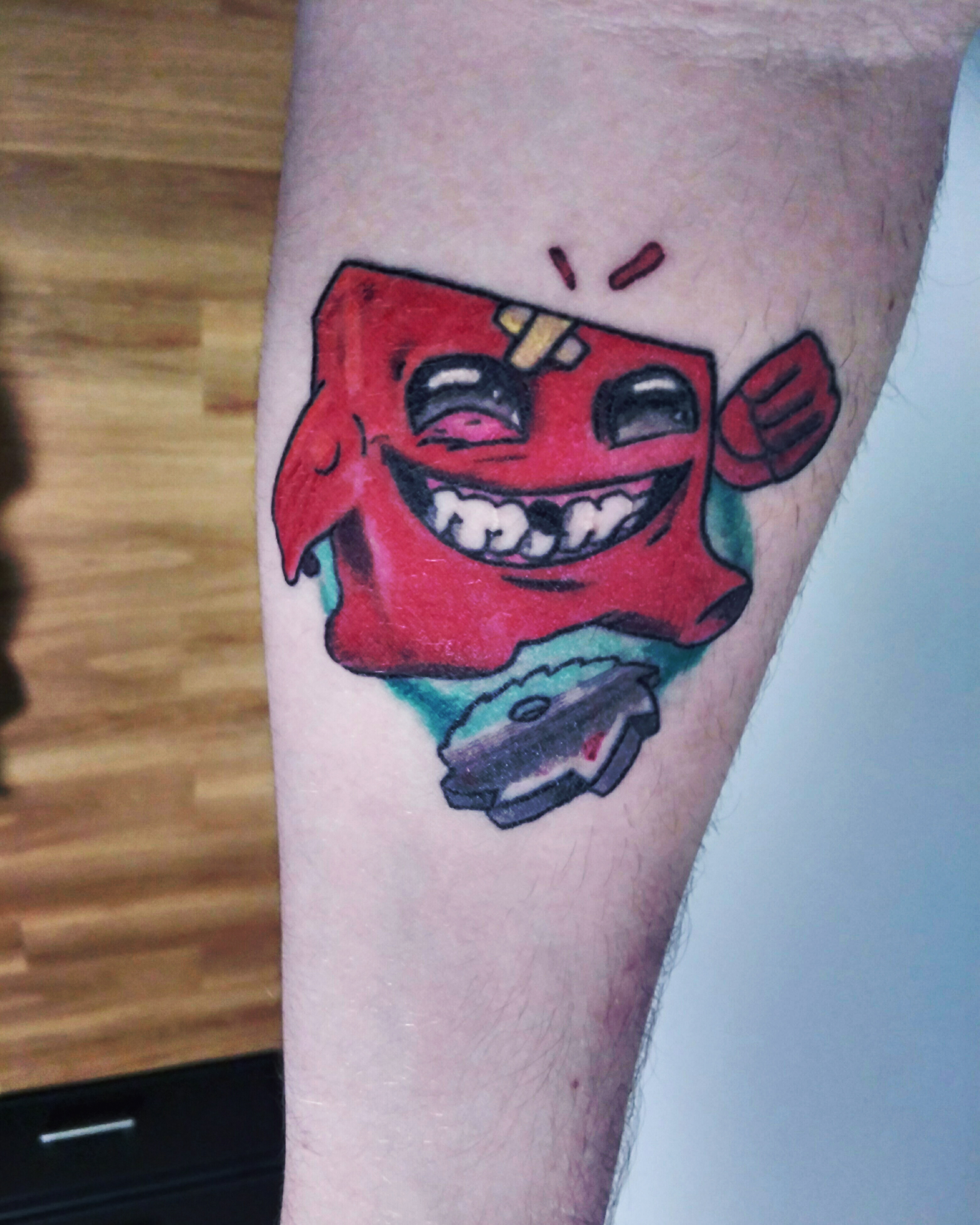 My Meat Boy tattoo, done by Mike Davis at Artatorture in