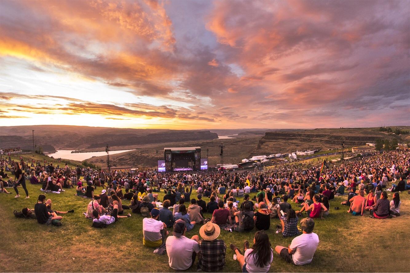 A photo I captured of the sunset at the during the Sasquatch