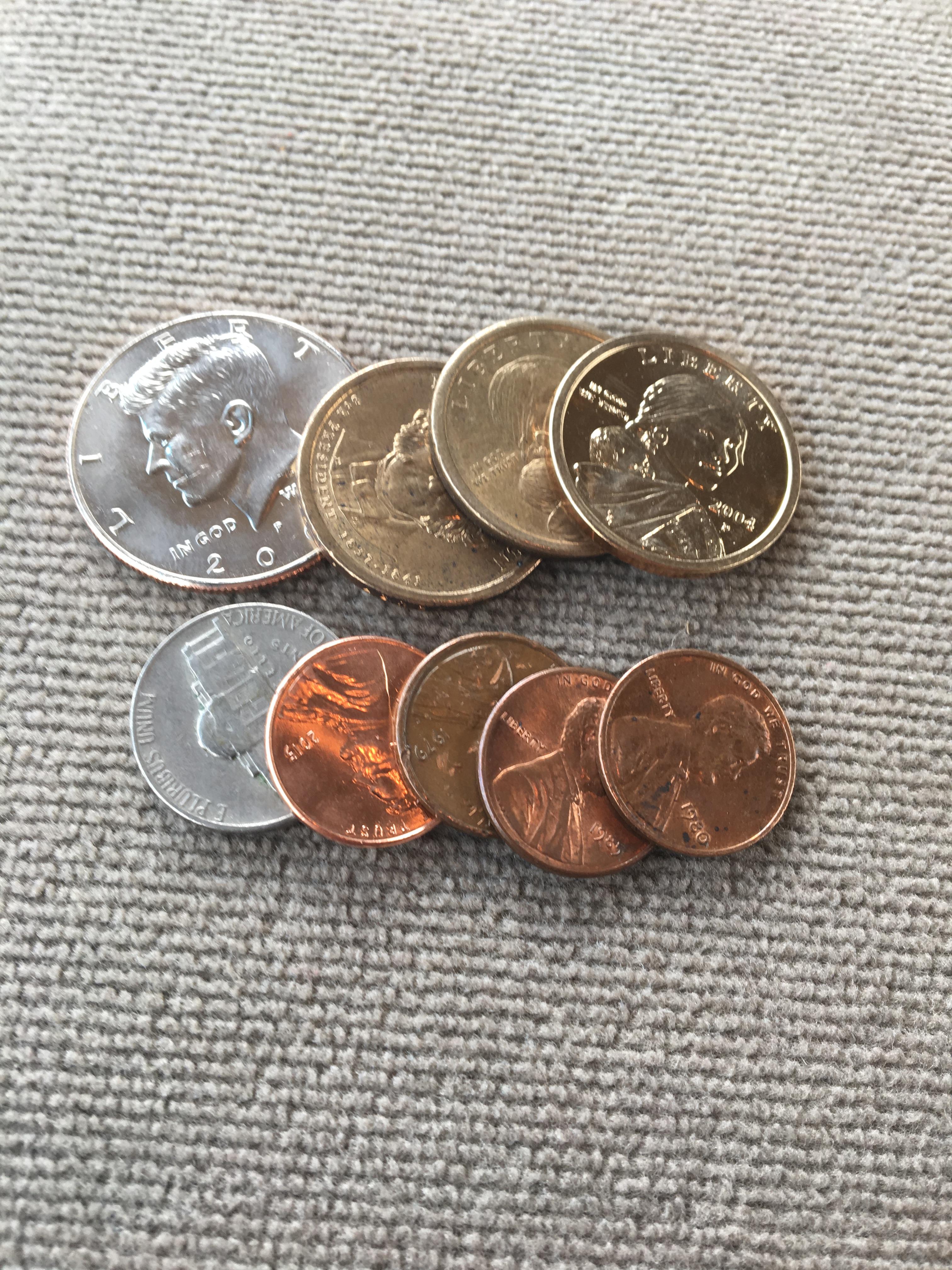 Post Office gave me my change in dollar coins and half dollars r