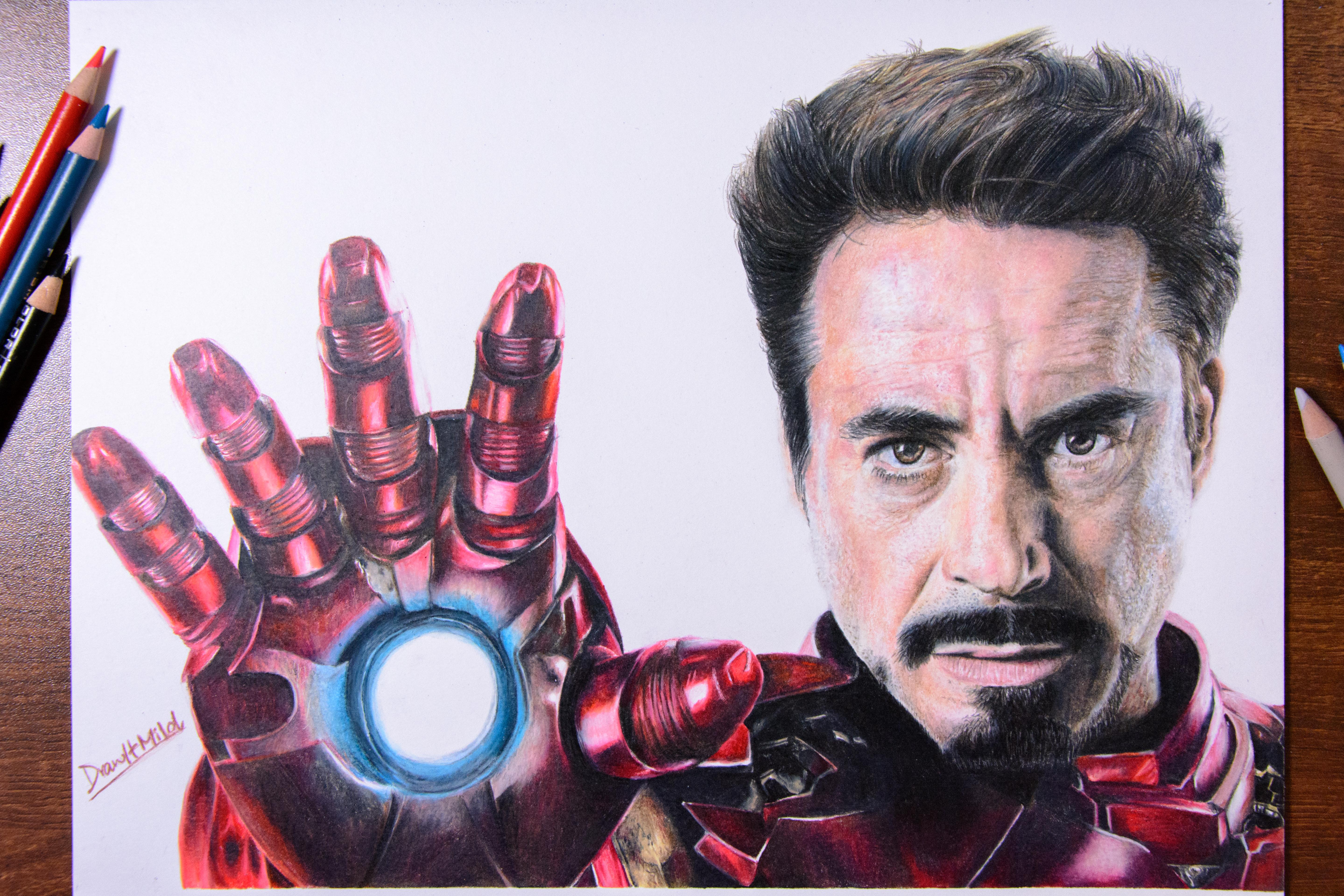Iron Man Colored Pencil Drawing! (YouTube Time Lapse in Comment!) drawing