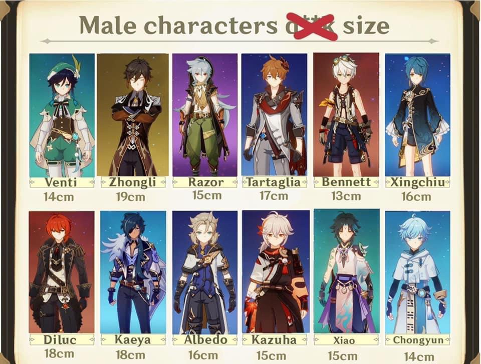 Sizes r/Genshin_Memepact