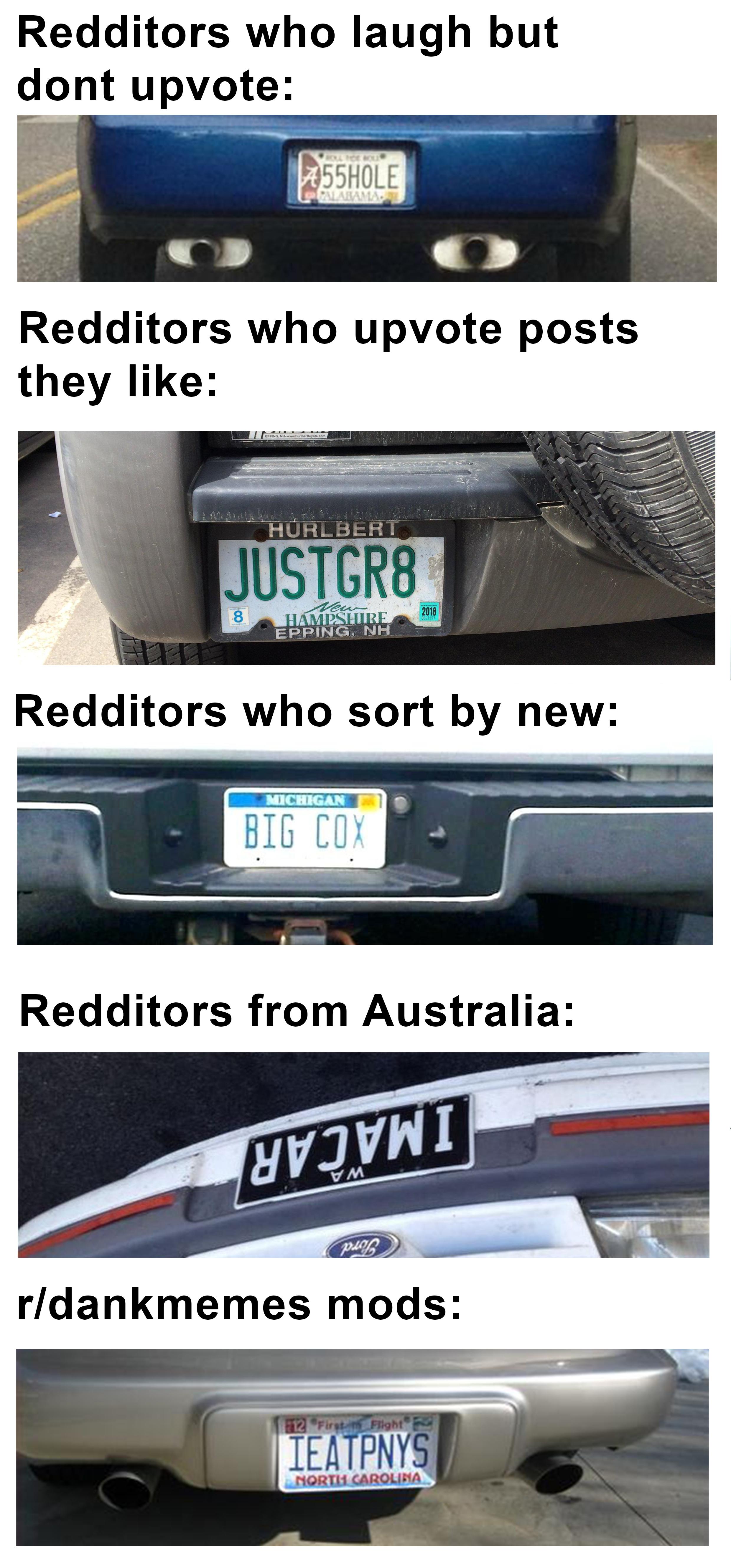 Reddit vanity plates r/dankmemes