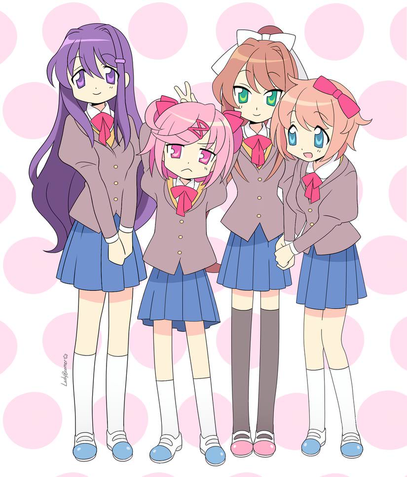"Flat is justice!" (DDLC x Lucky Star) r/DDLC