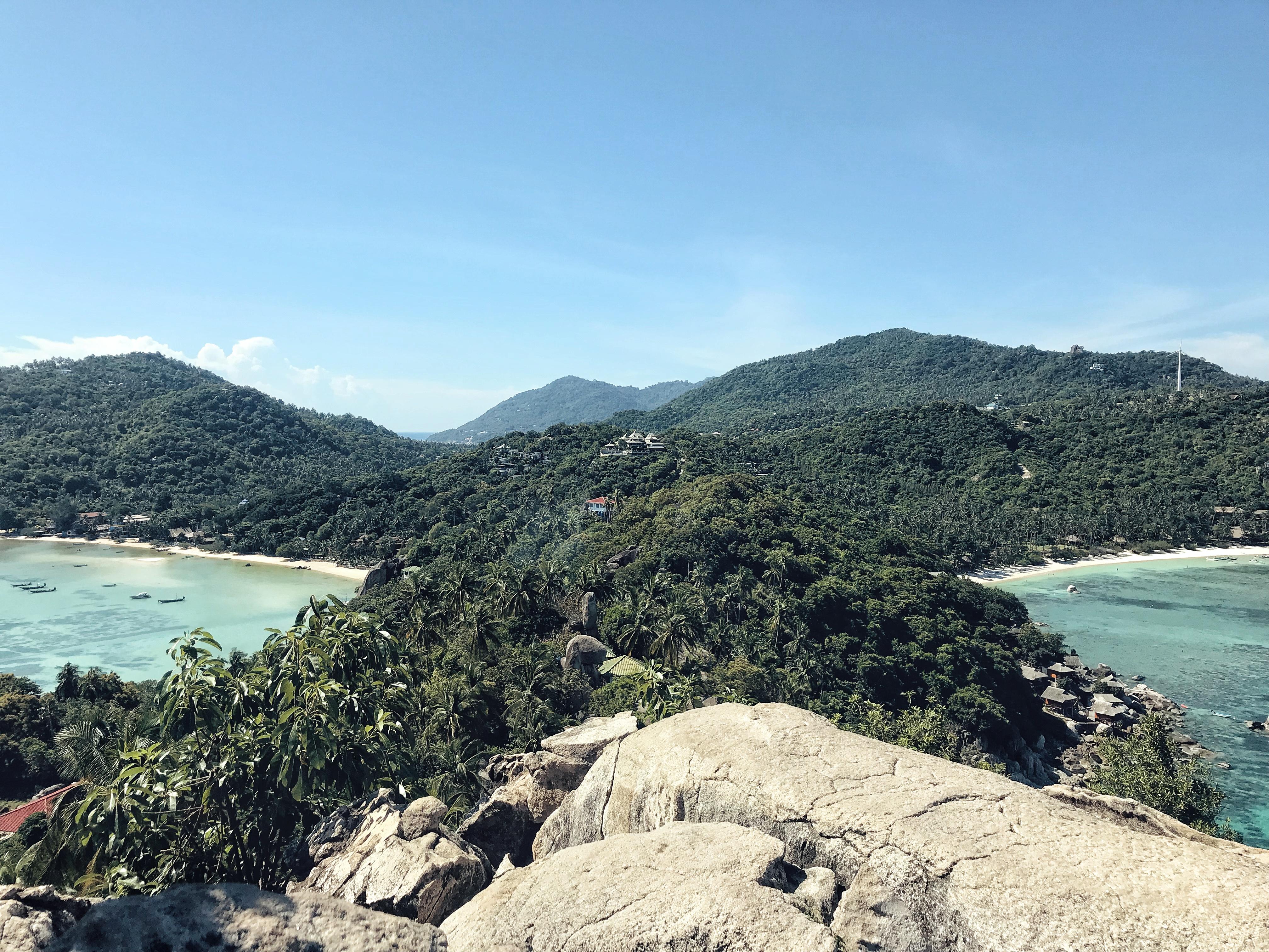 The John Suwan Viewpoint on Koh Tao is definitely worth the climb. r