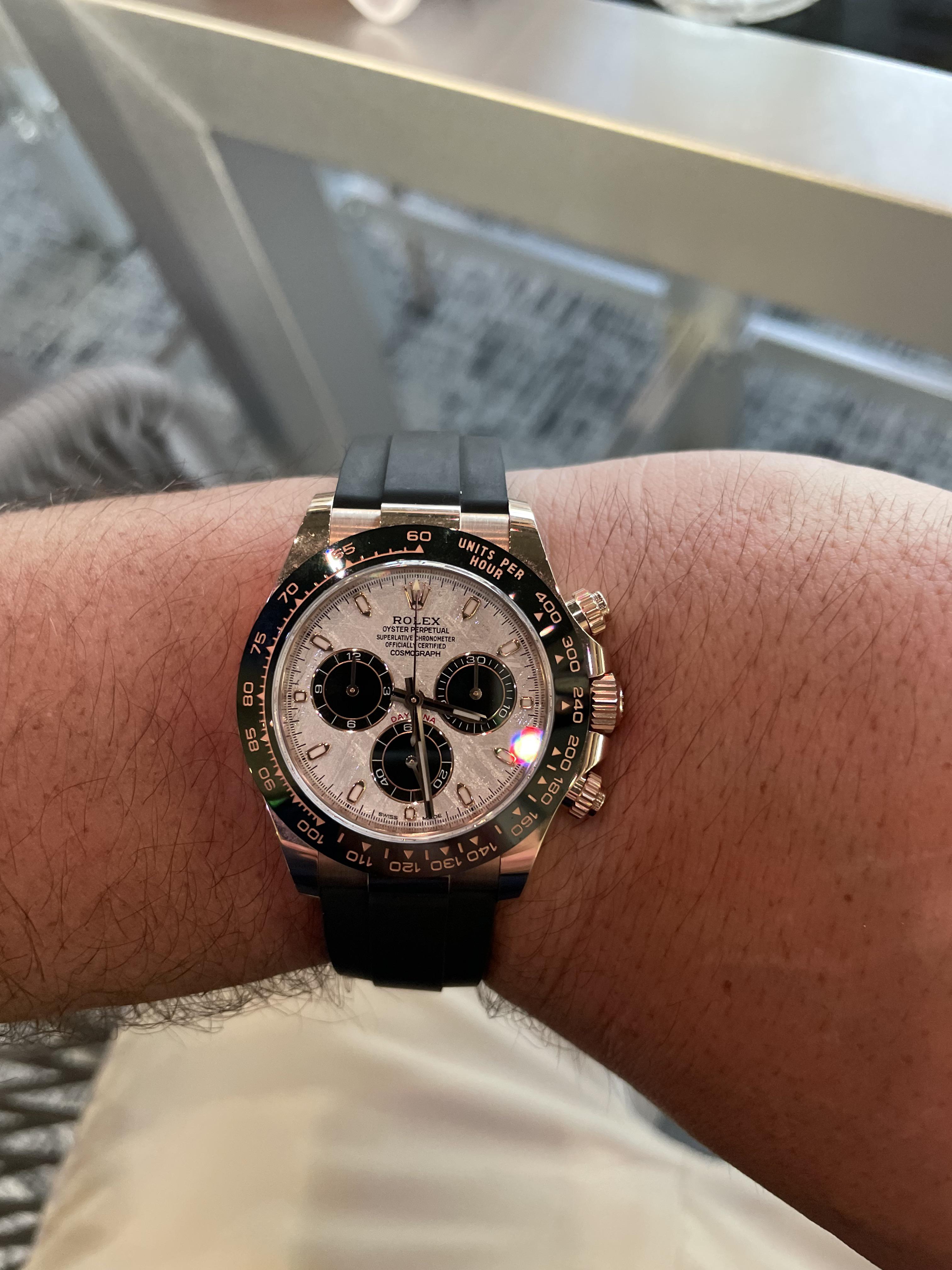 Daytona Meteorite. See a lot asking for pics. r/rolex