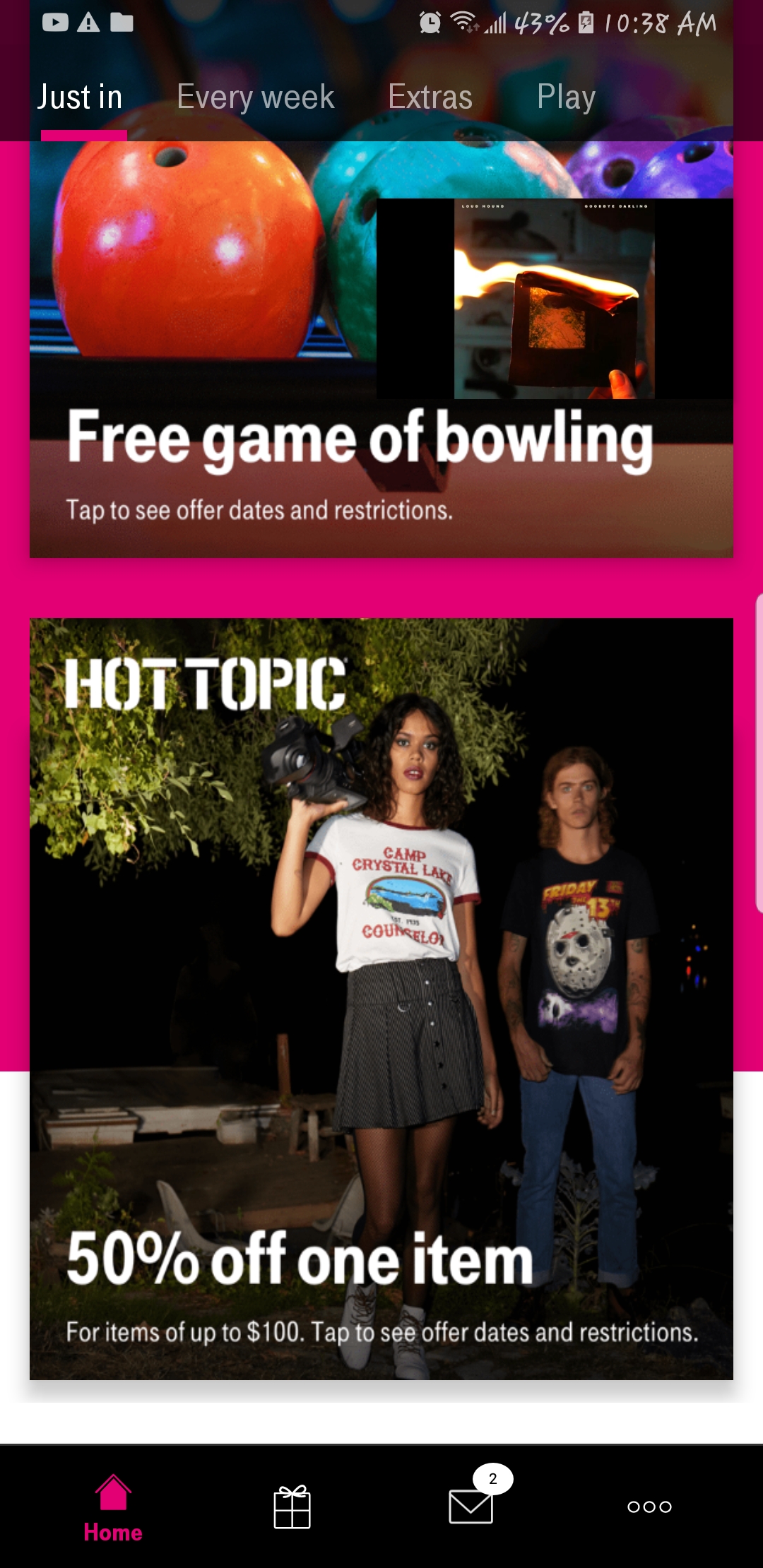 TMobile Tuesday FINALLY has another 50 off Hot Topic coupon r/funkopop