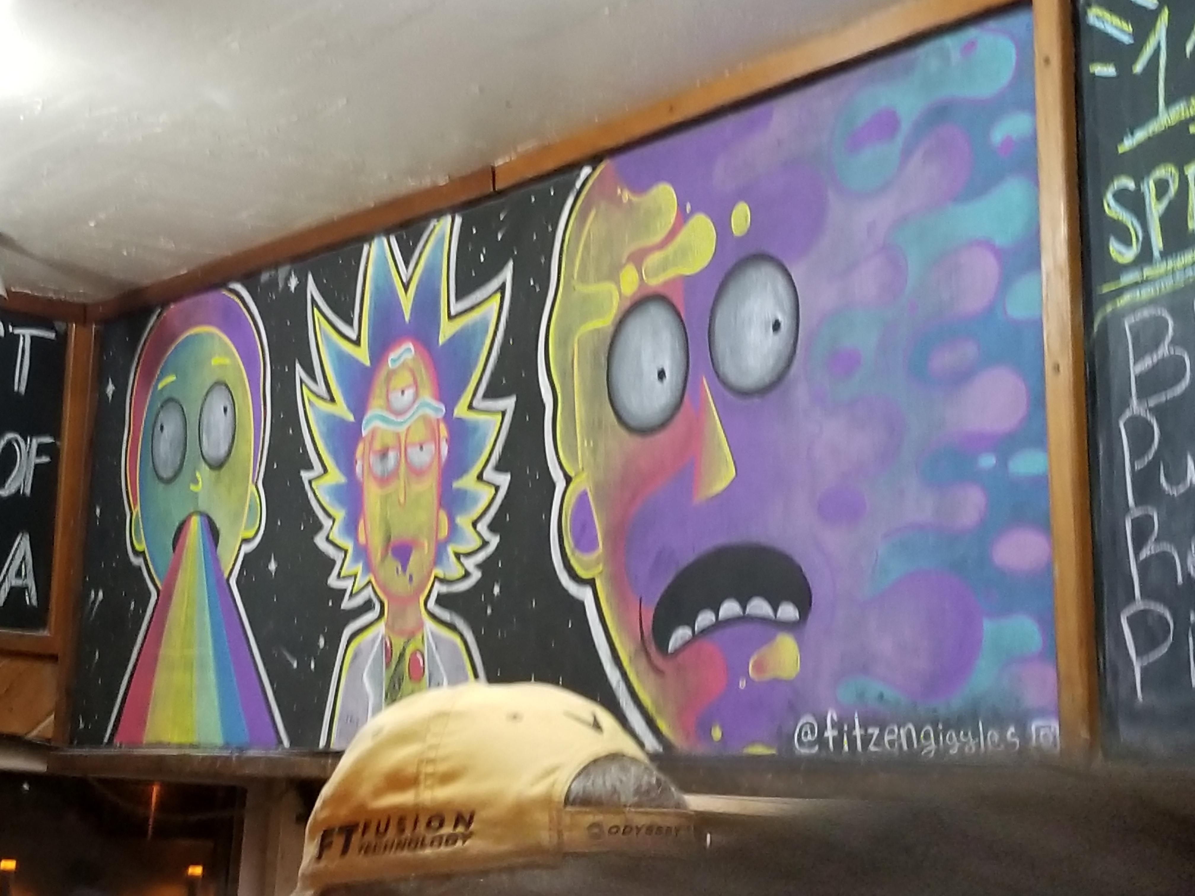 Spotted at a pizza place in Carlsbad, CA rickandmorty