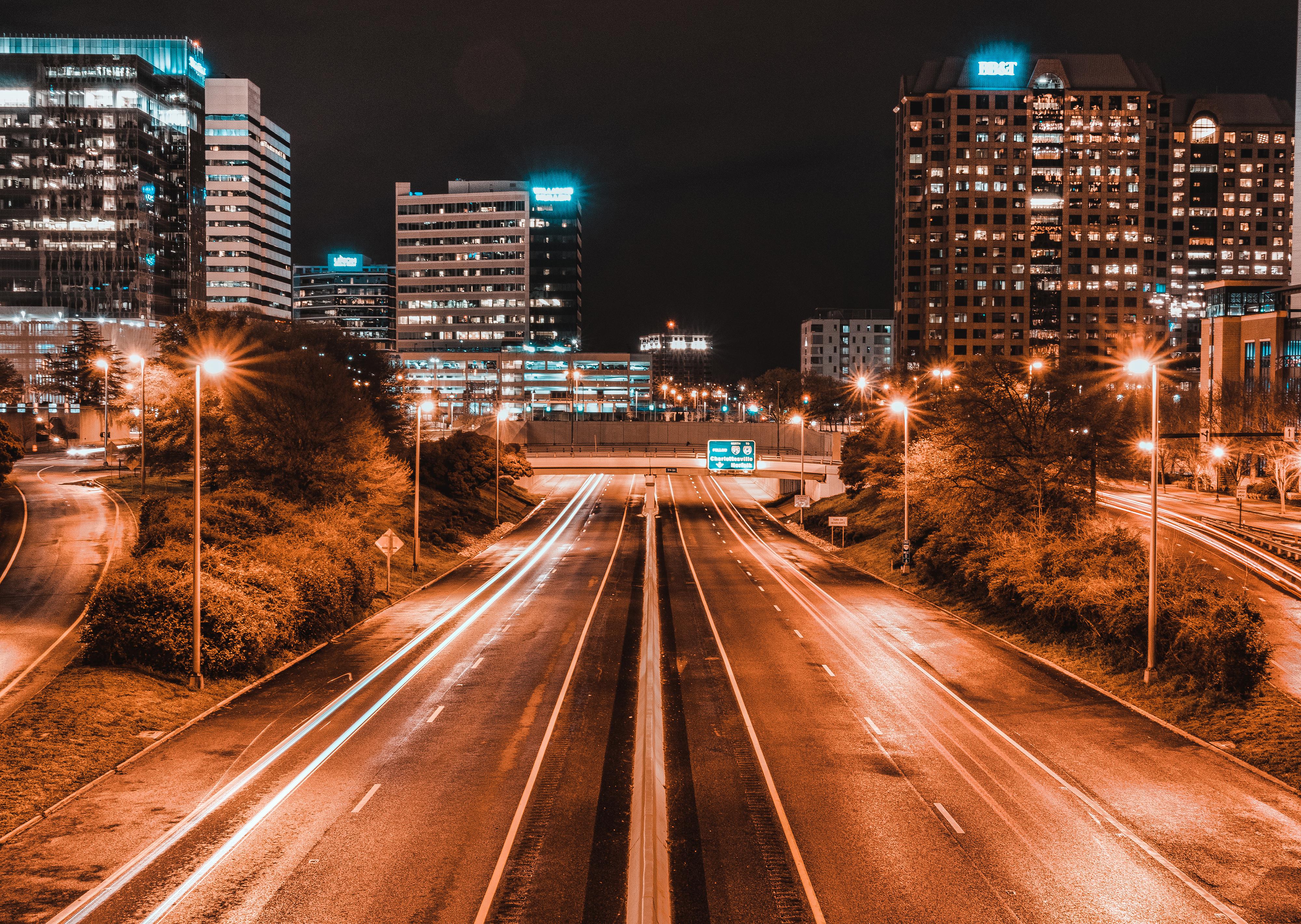 Night time shot of downtown RVA r/rva