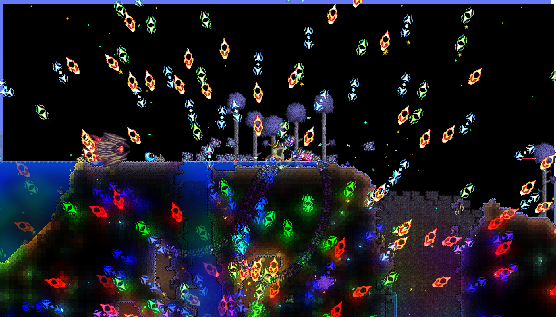 Help its bullet hell lv 90000 r/Terraria