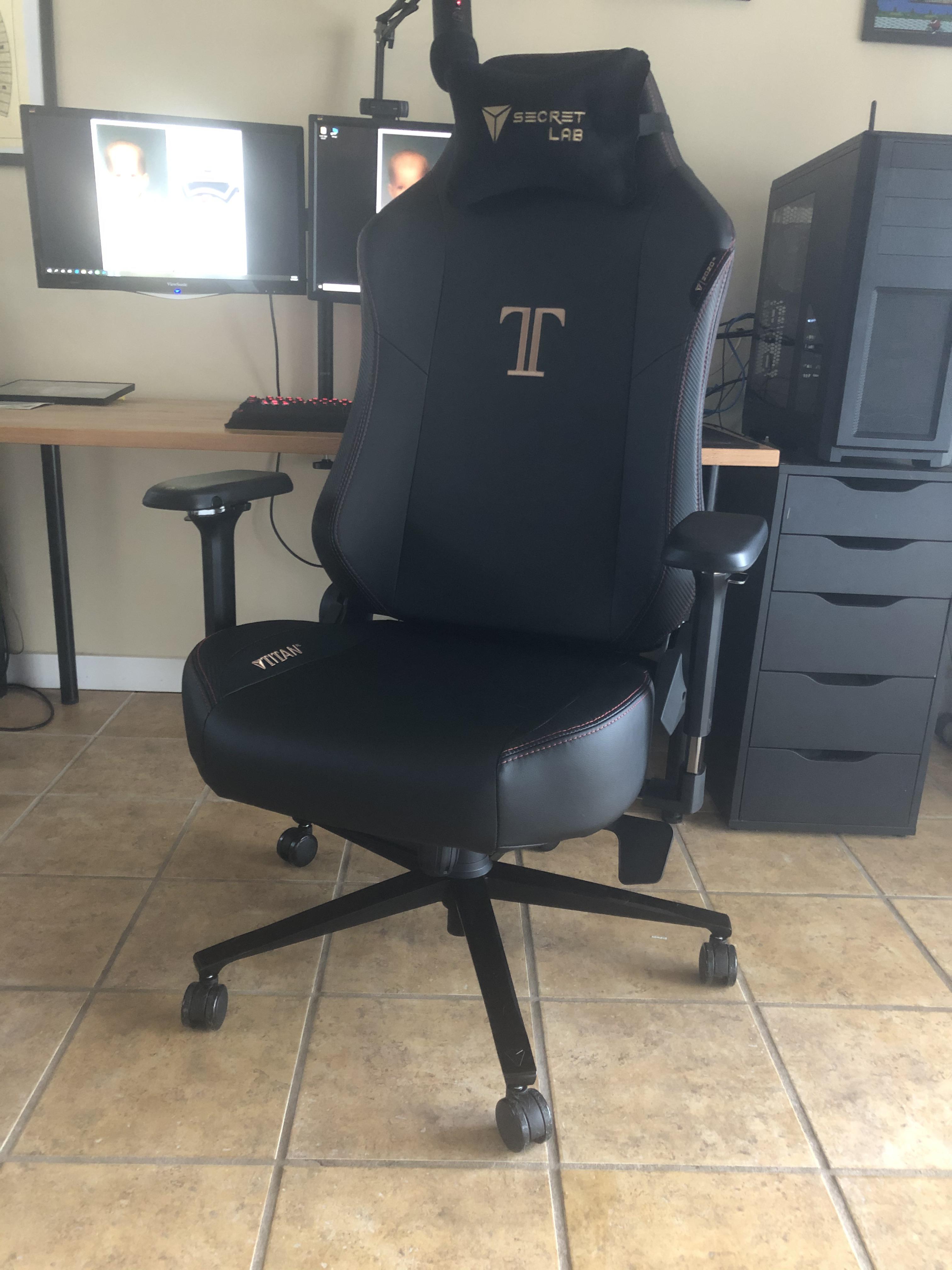 Finally got a chair big enough to handle me. No more leg and back pain