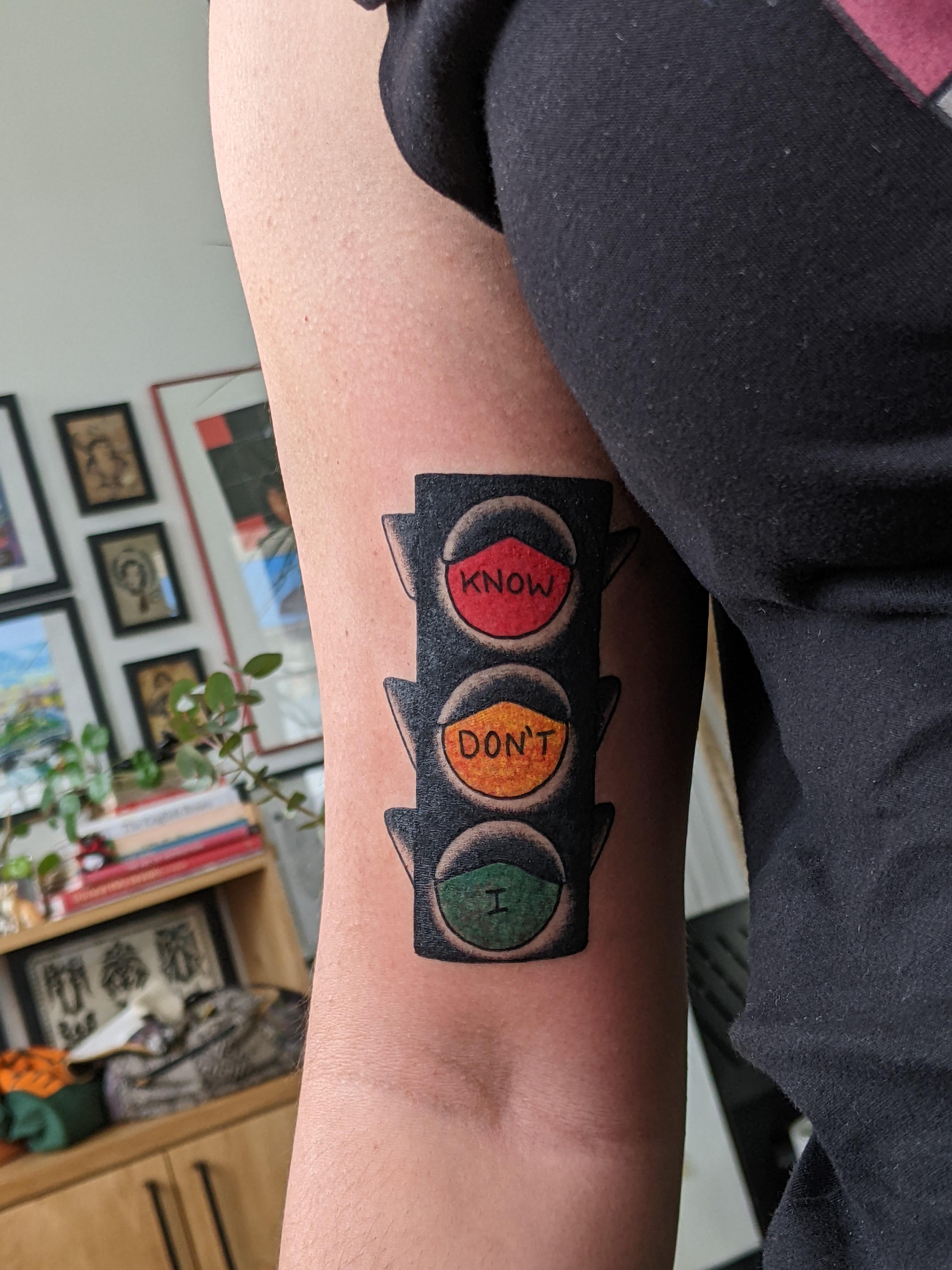 Details 58+ stop light tattoo best