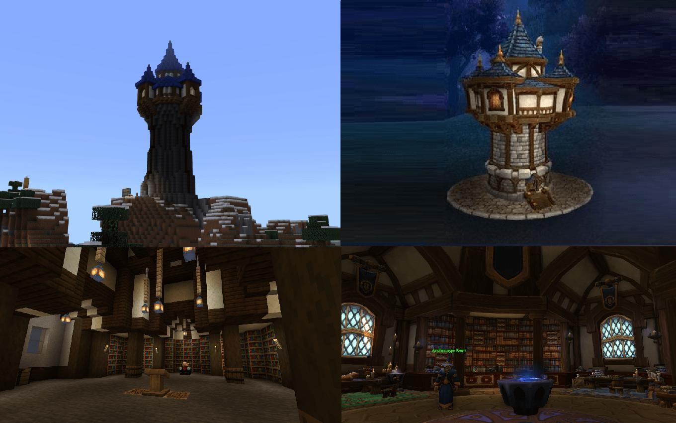 Survival Build WoW Mage Tower r/Minecraft