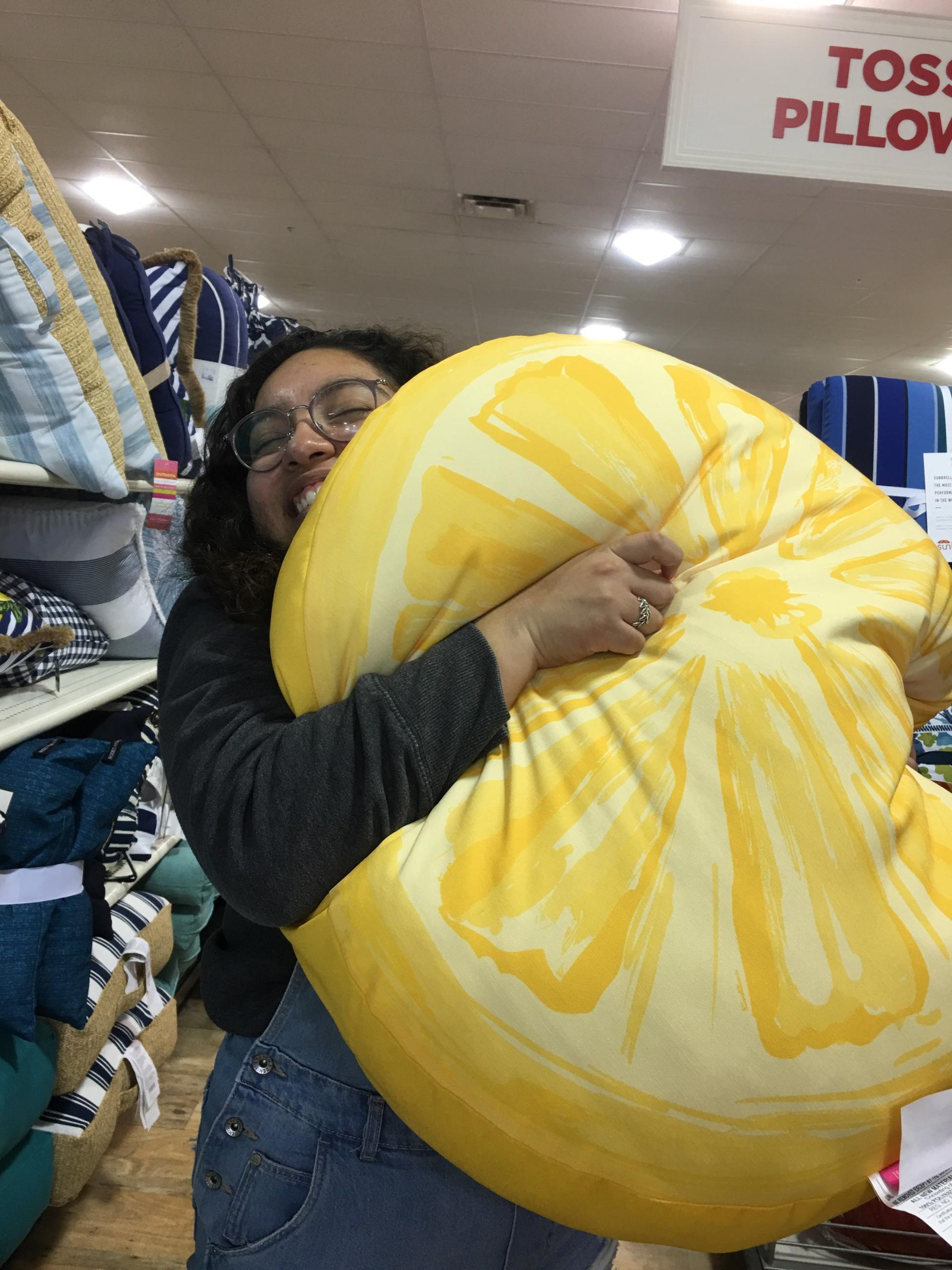 Girlfriend loved this pillow but the store no longer carries it and she