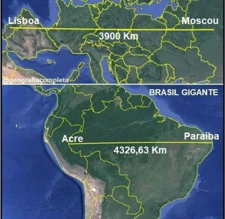 The distance between Lisbon and Moscow is smaller than the one between