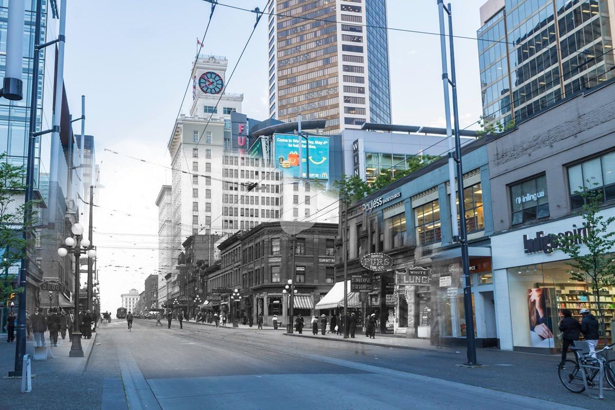 Granville Street 1913 & Now r/vancouver