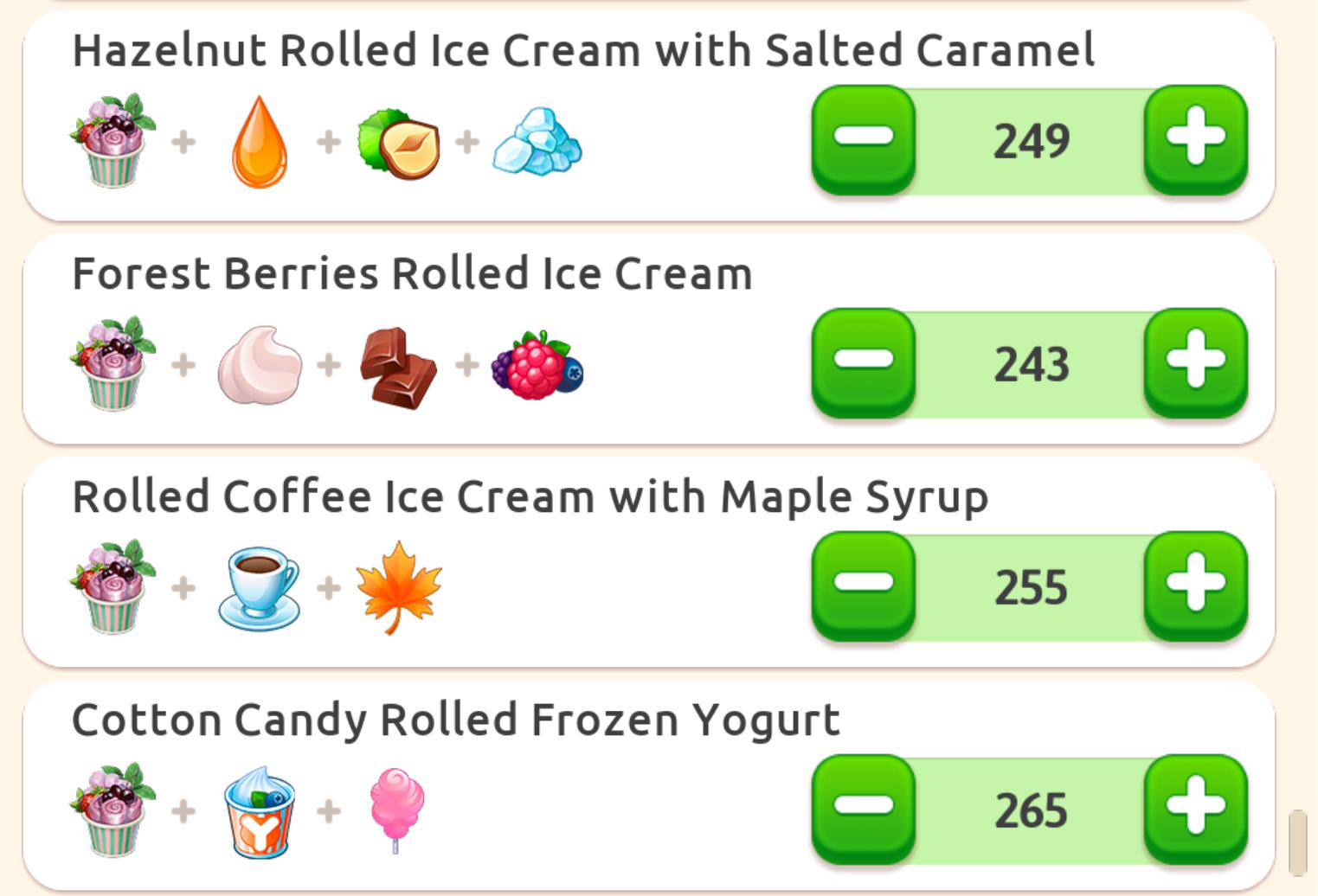 Rolled Ice Cream Recipes r/MyCafe