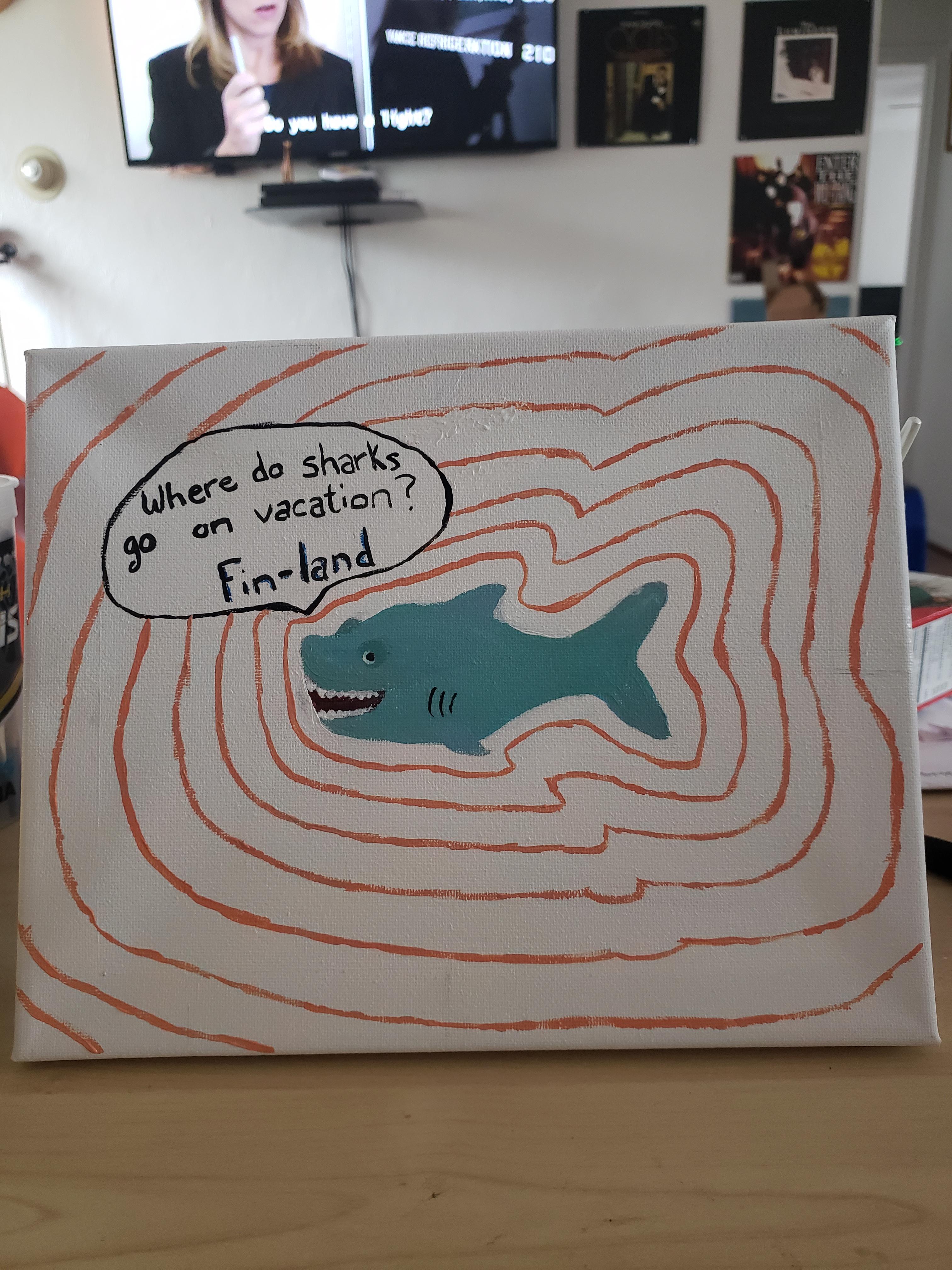 Painting some fun while I'm stuck in the house! r/puns