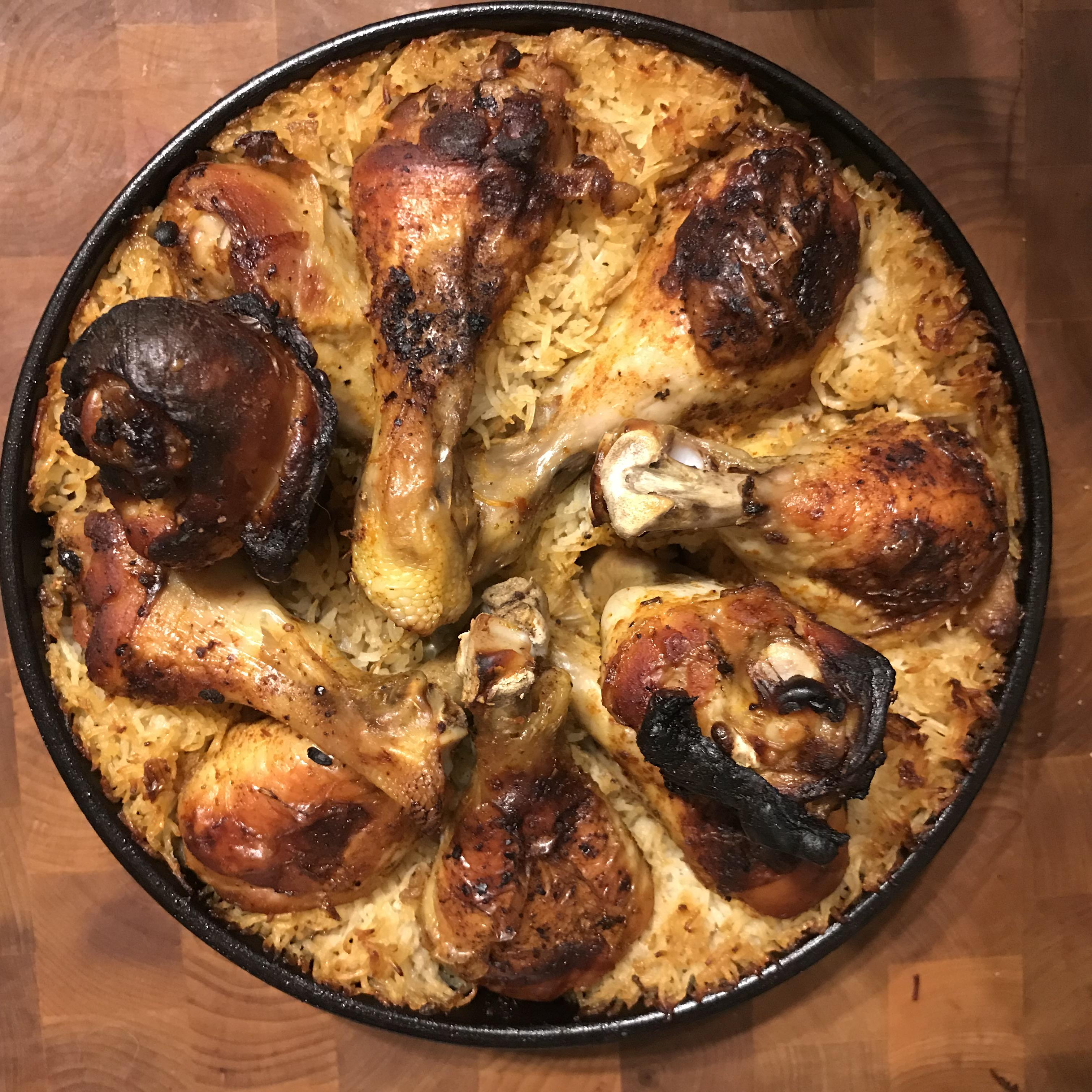 [Homemade] Oven baked crispy chicken drumsticks on rice. r/food