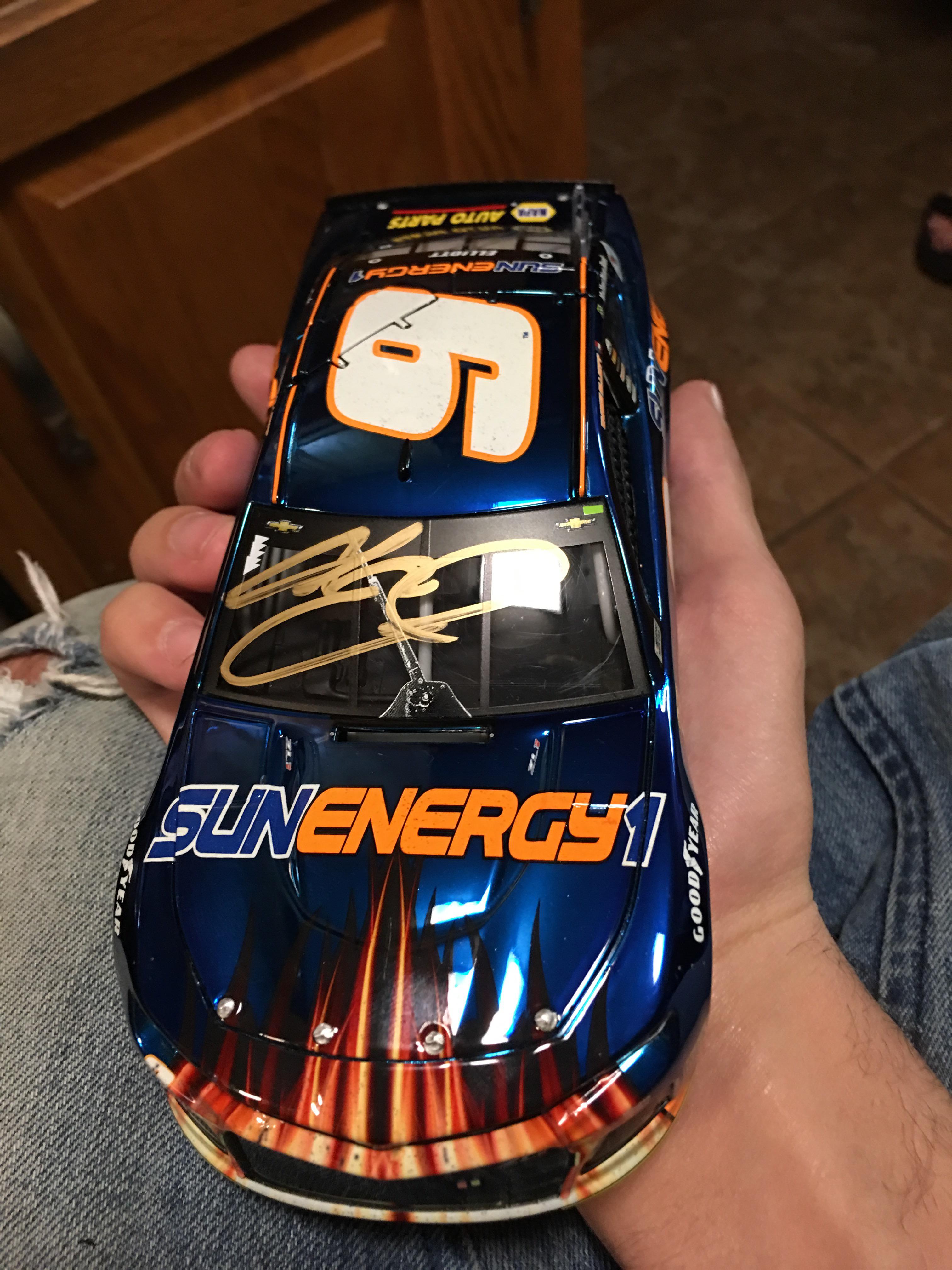 Got my Watkins Glen win signed by Chase and Alan (Alan’s is on the rear windshield) r