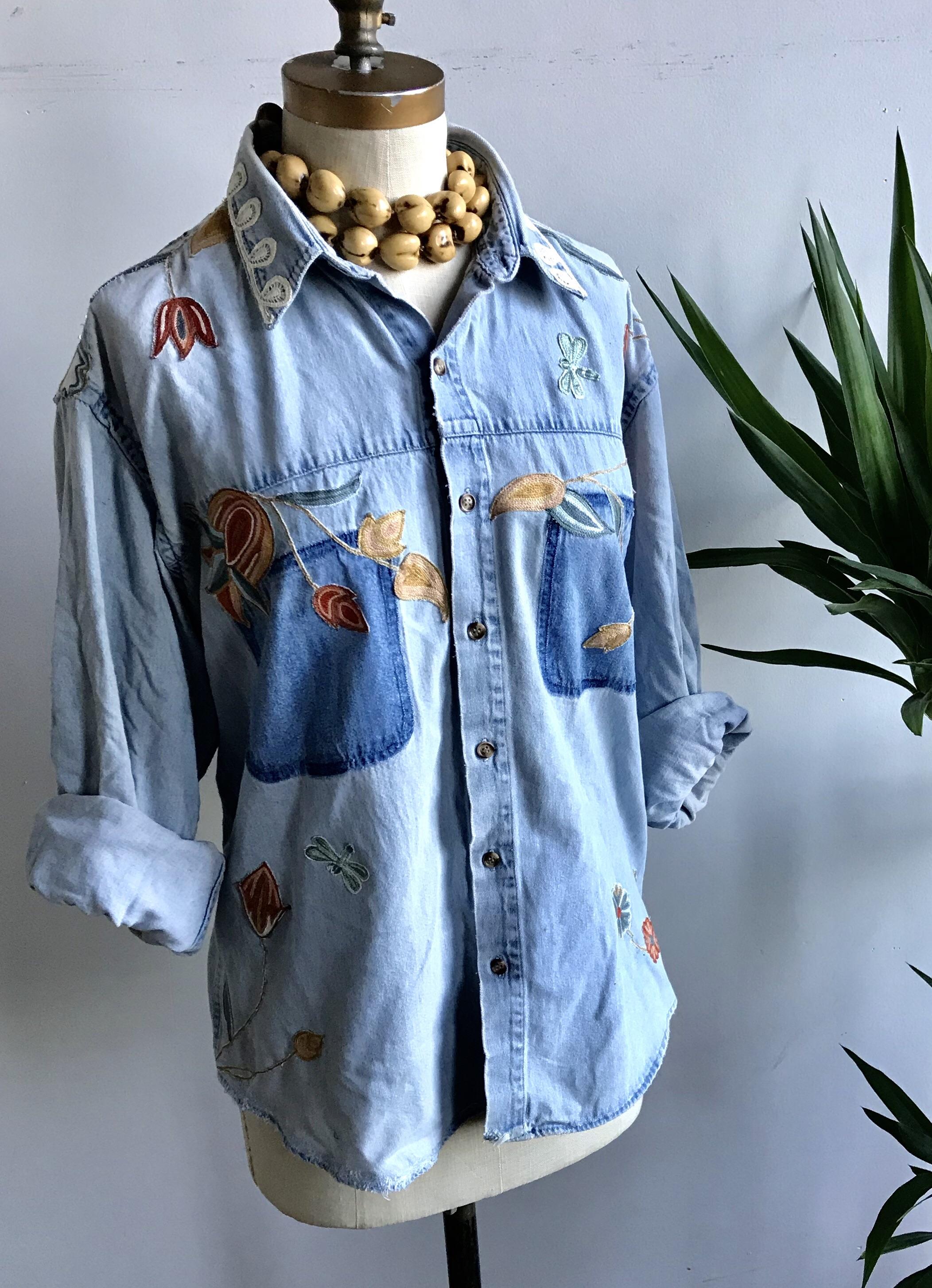 Denim shirt upcycle. somethingimade