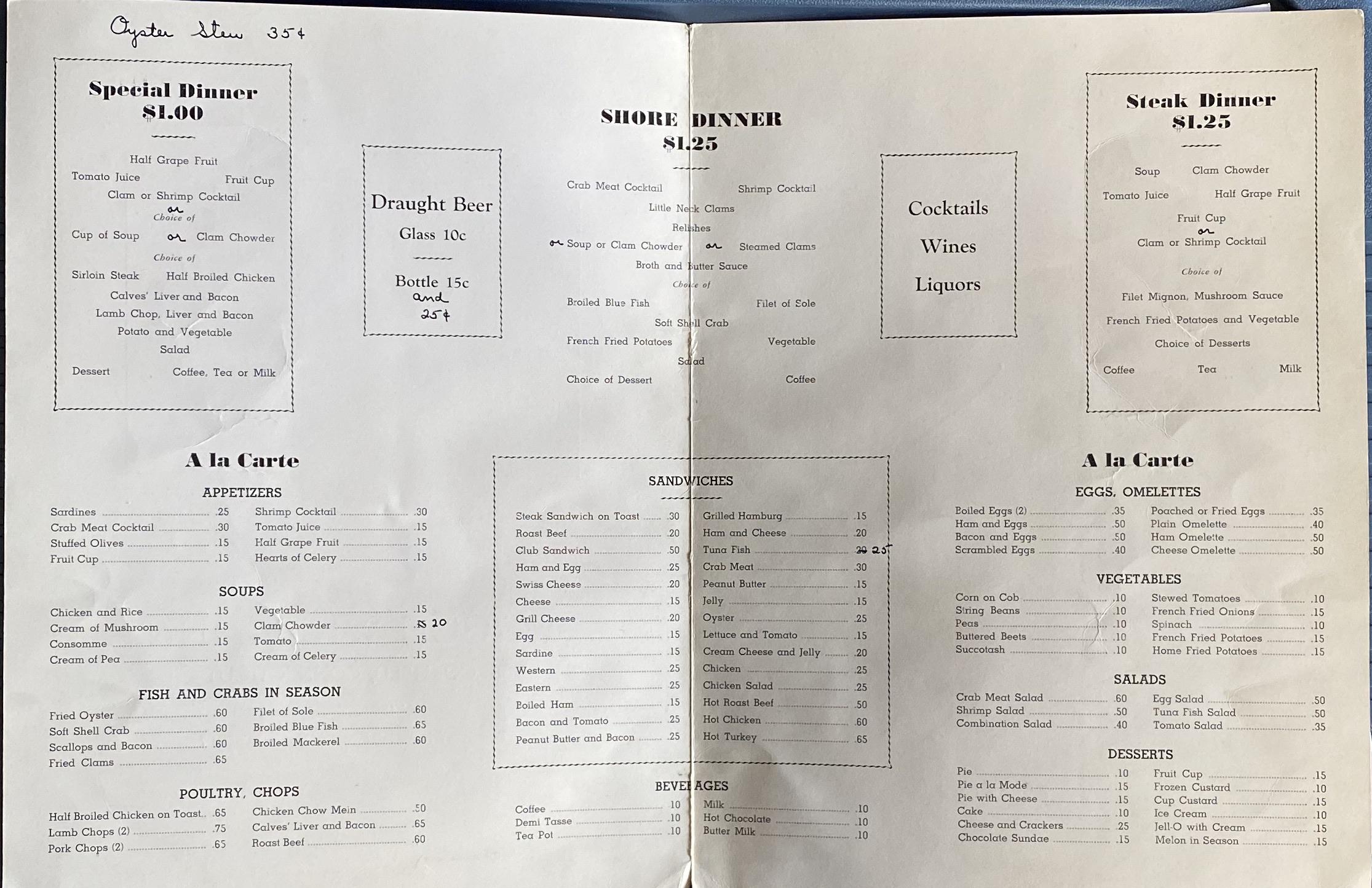 Wagon Wheel Inn Brookfield CT. 1940s or 50s r/VintageMenus