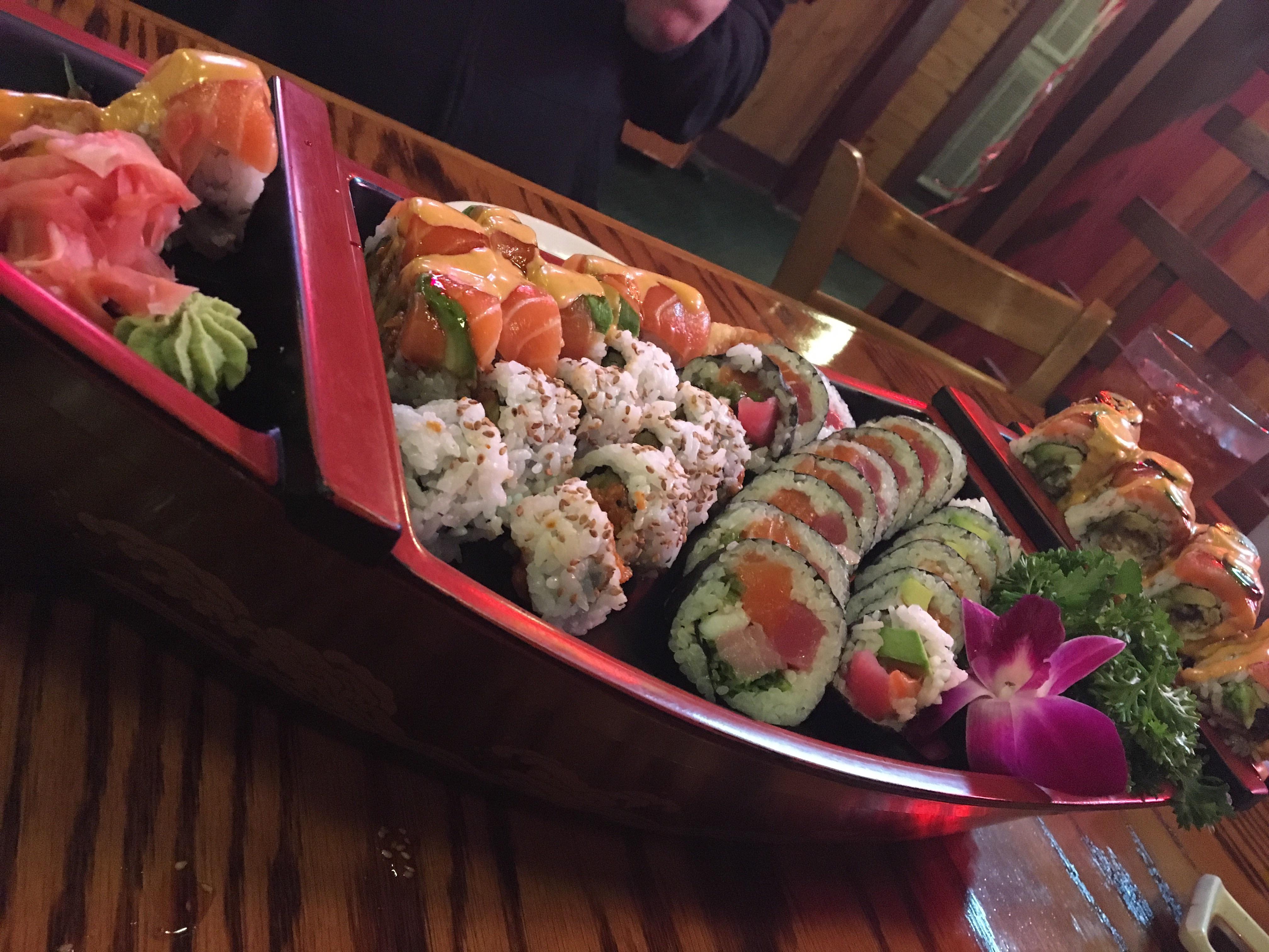 A sushi boat for two in Austin, TX r/sushi