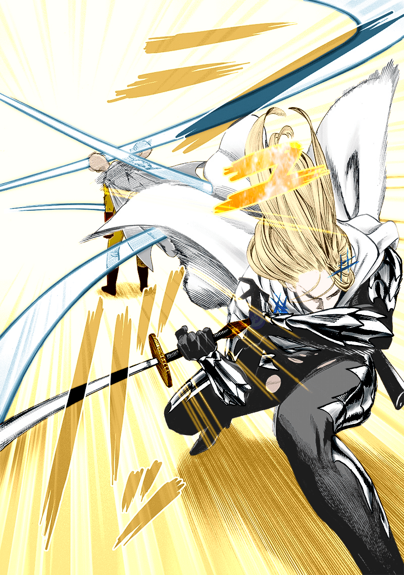 Colored Flash slipped his hand on Saitama OnePunchMan