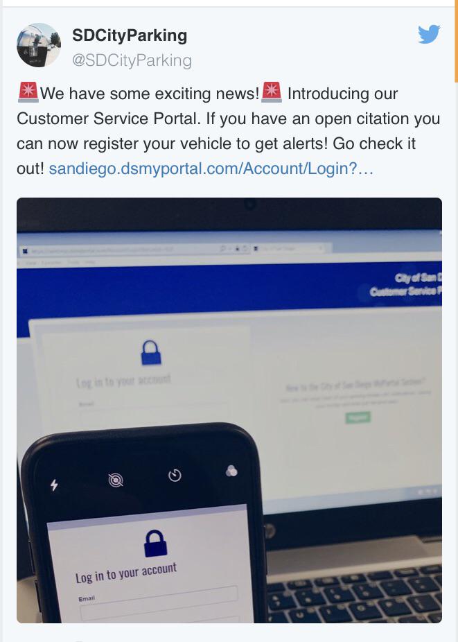 “Hey, San Diego! Do you love parking tickets, but fear we might not be