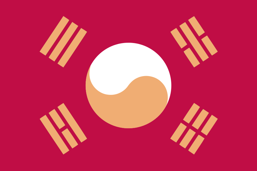 The flag of Korea if it used the colours of the Joseon dynasty r