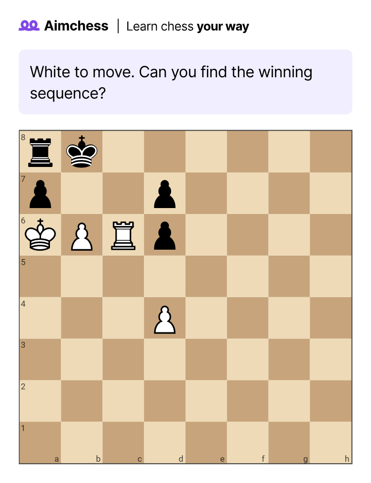 A great endgame puzzle. Figure out the winning sequence. r/chess