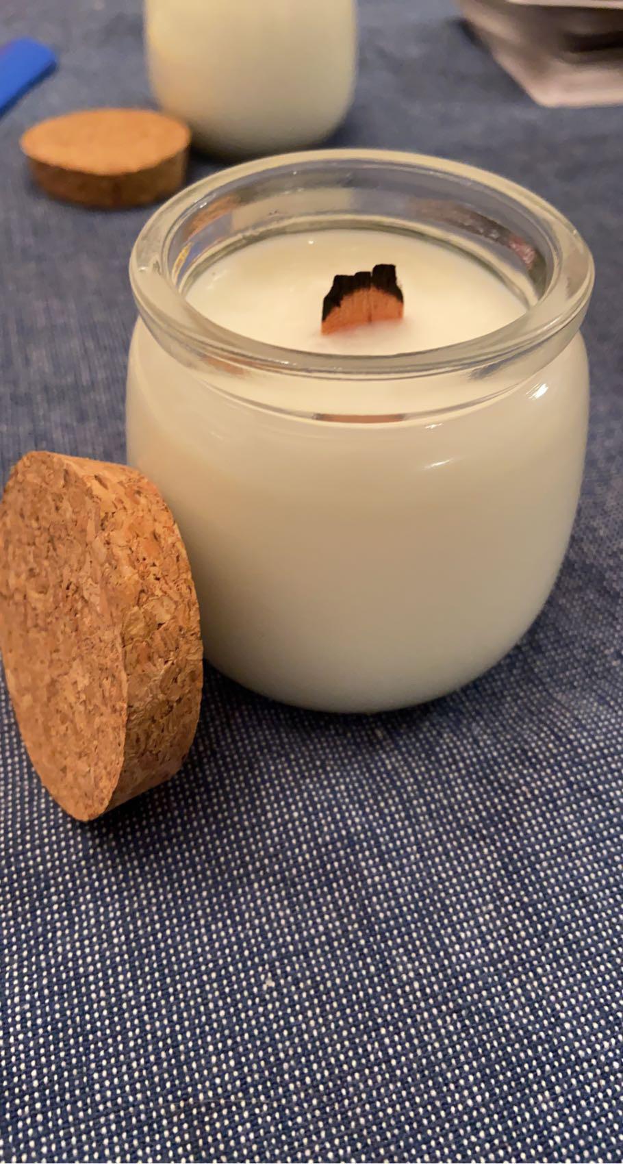 My very first candle. It’s a bit messy but I’m excited to make more