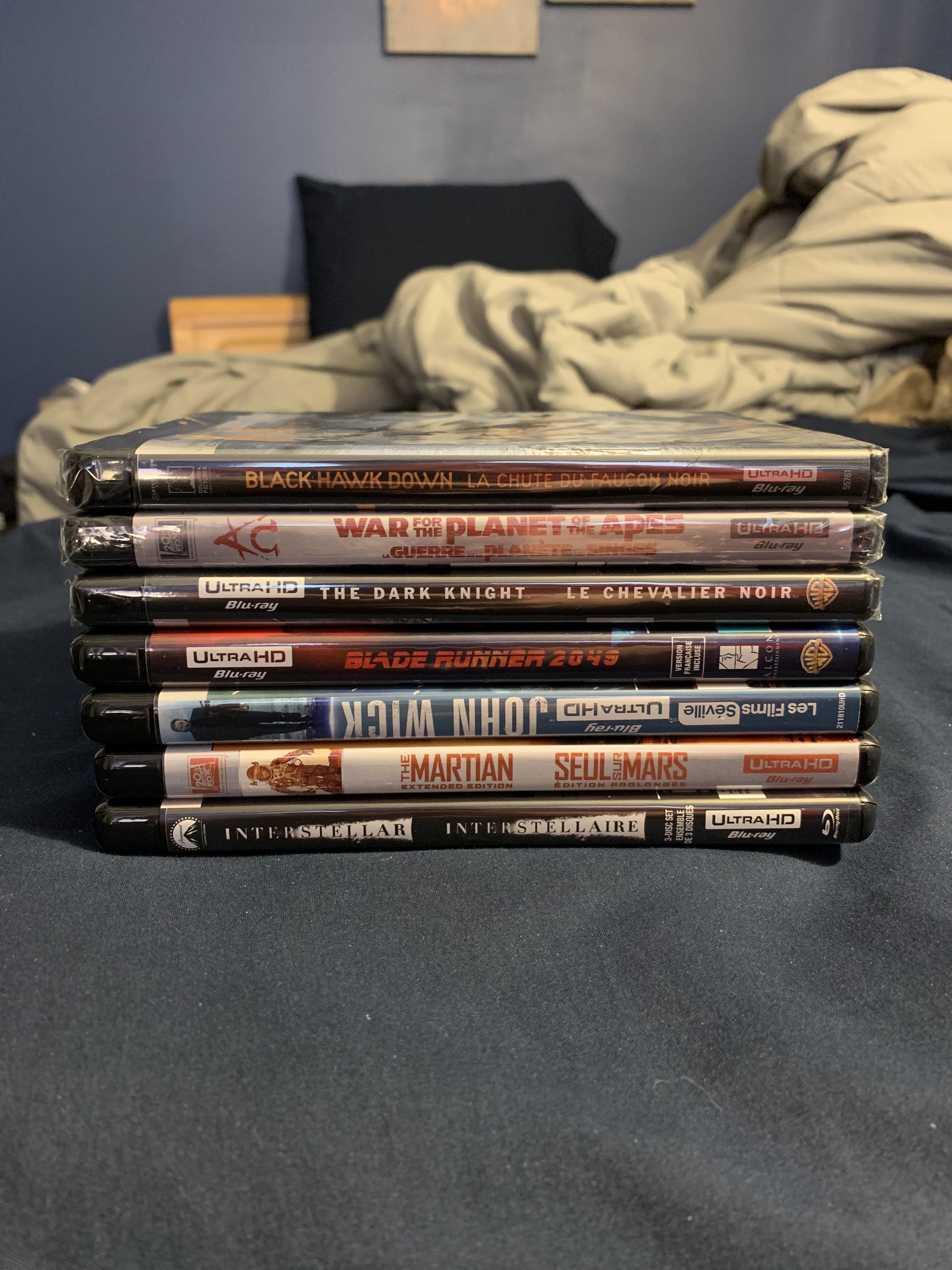 I just bought a 4K Bluray player here’s my first haul of movies! r