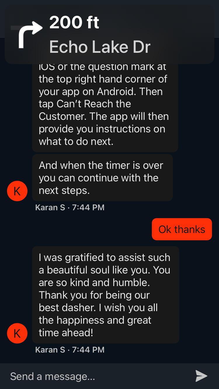 Doordash support really goes all out 😂 r/doordash_drivers