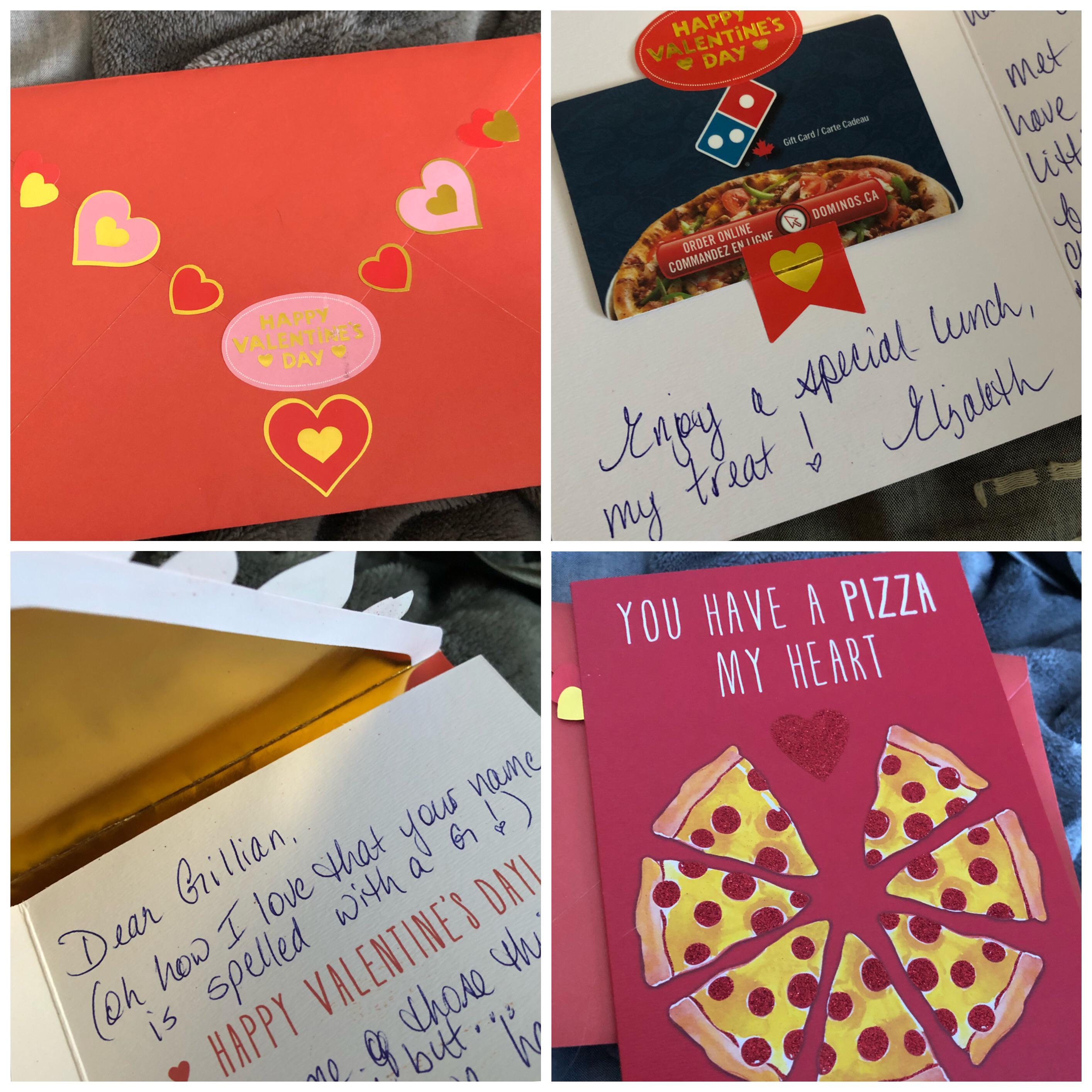 A Valentine’s Day card… WITH PIZZA INCLUDED? This is the best Valentine