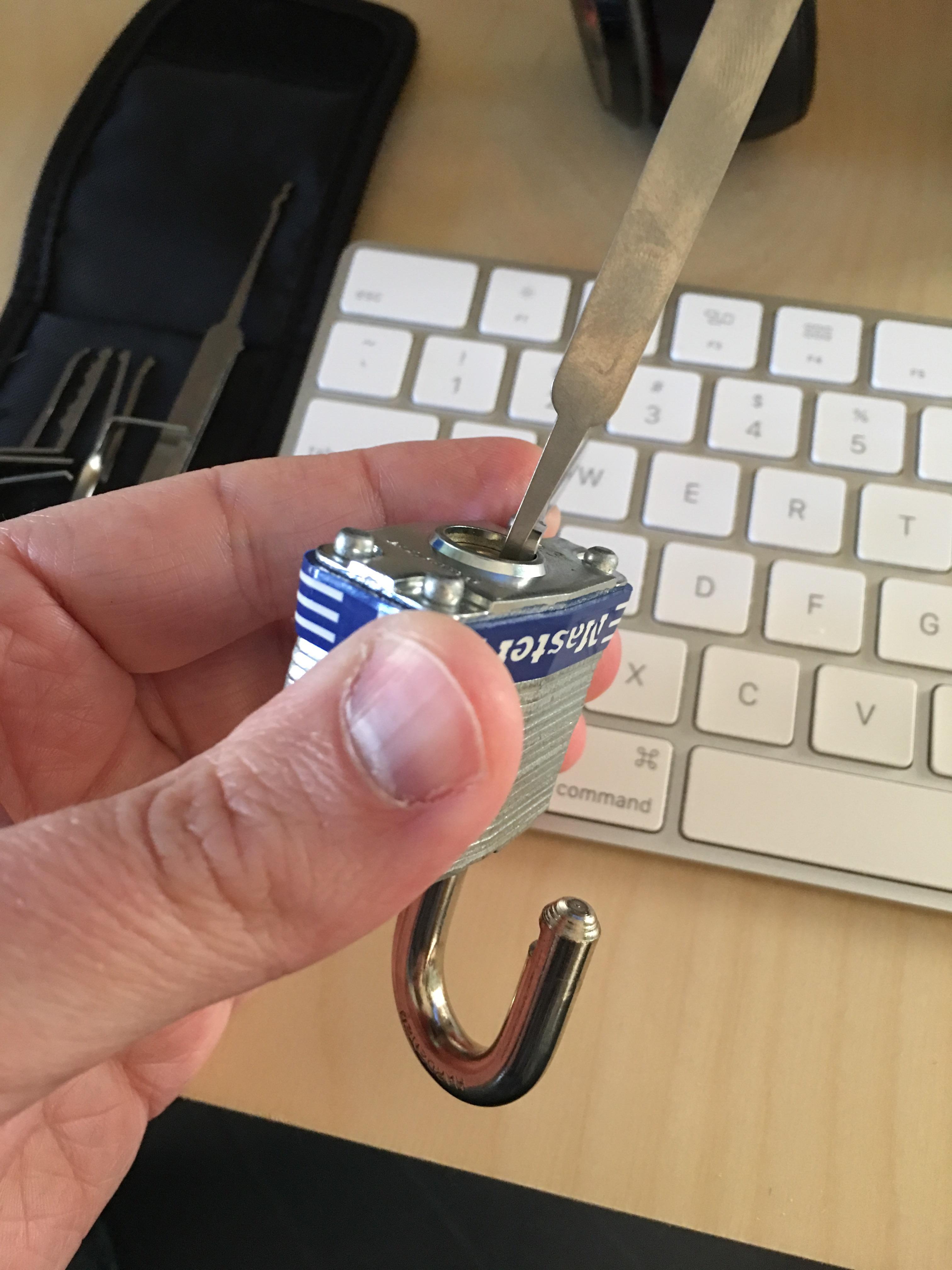 Let the games begin! First pick ever! lockpicking