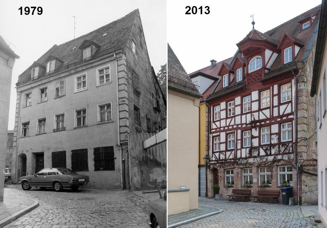 Restoration of old halftimber townhouse in Nuremberg, Germany