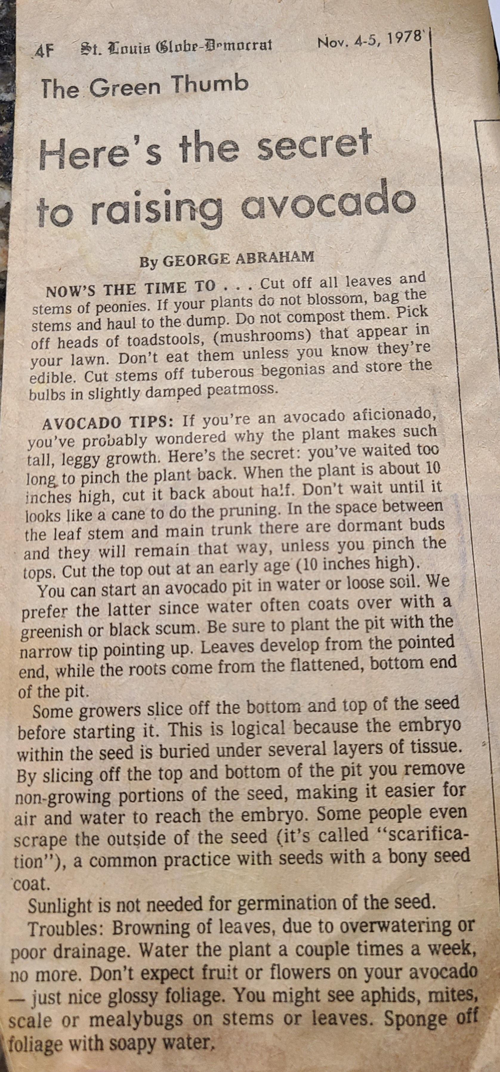 A Newspaper Article About Gardening From 1978 r/gardening