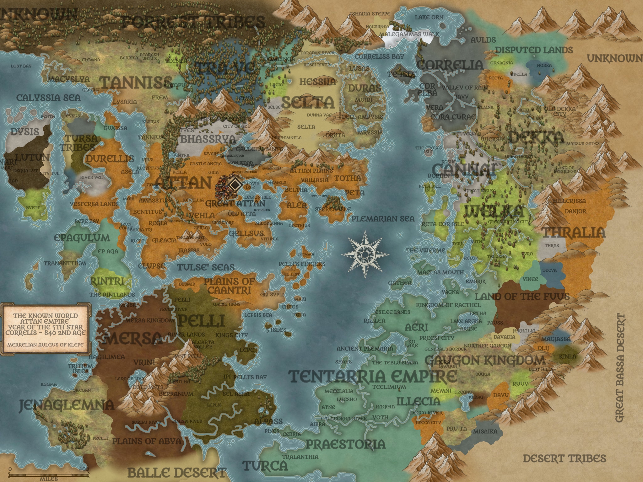 Ancient Fantesy Earth Map first stab at free inkarnate Ancient Fantasy Map... 6 hours maybe
