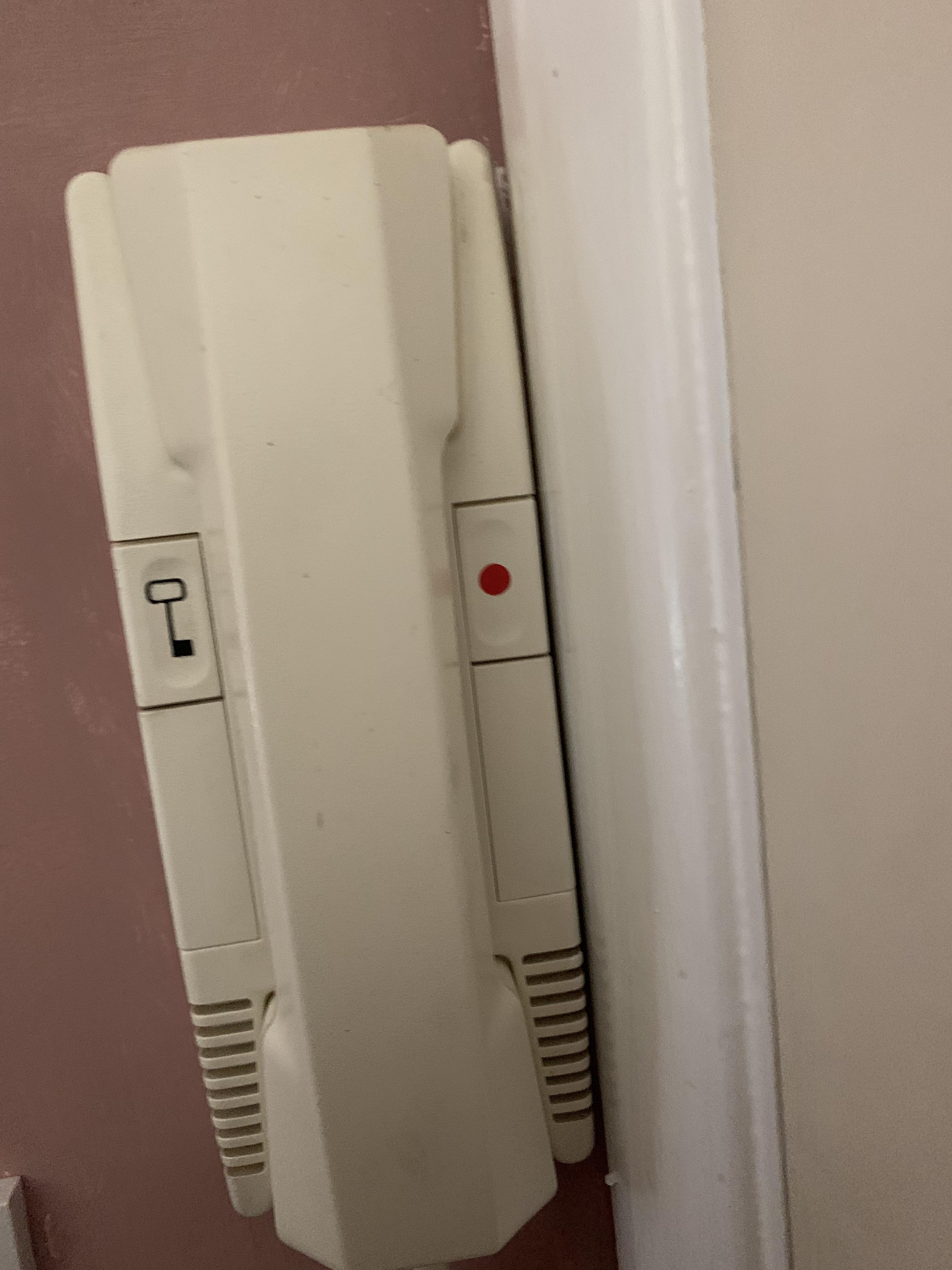 What is the red button on my device for my flat? r