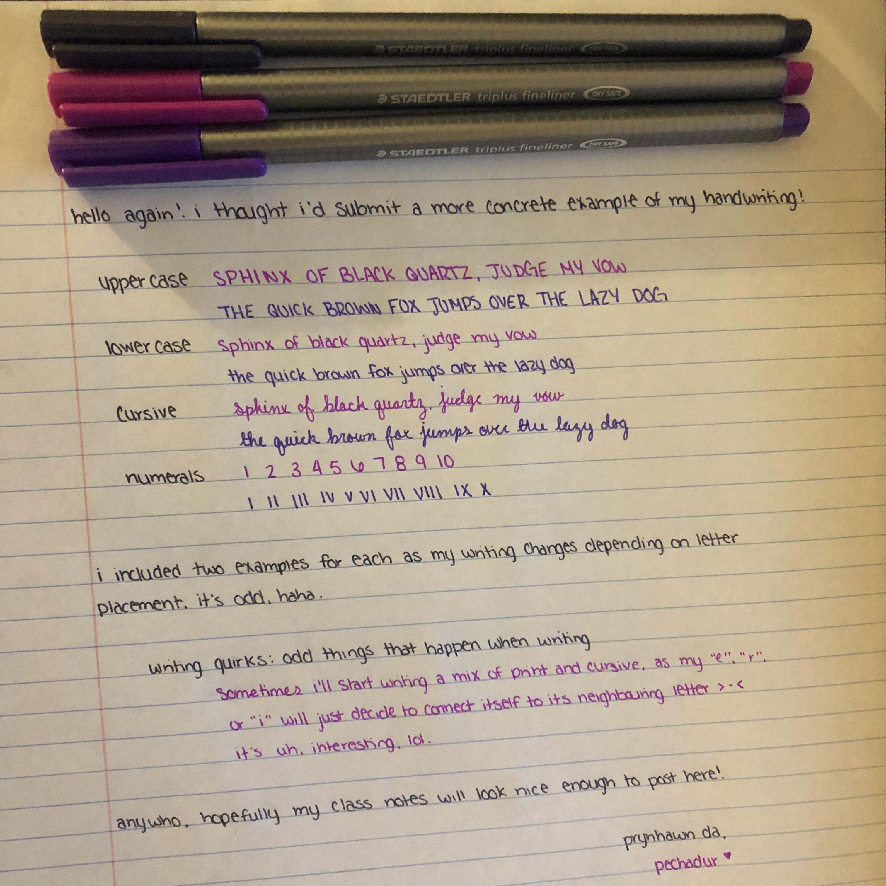 More concrete example of my handwriting r/Handwriting