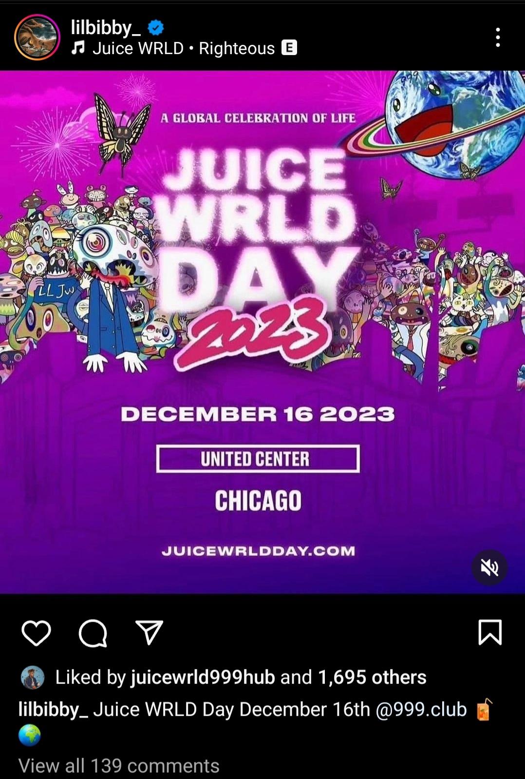 Juice Wrld Day 2023 via Bibby's Instagram r/JuiceWRLD