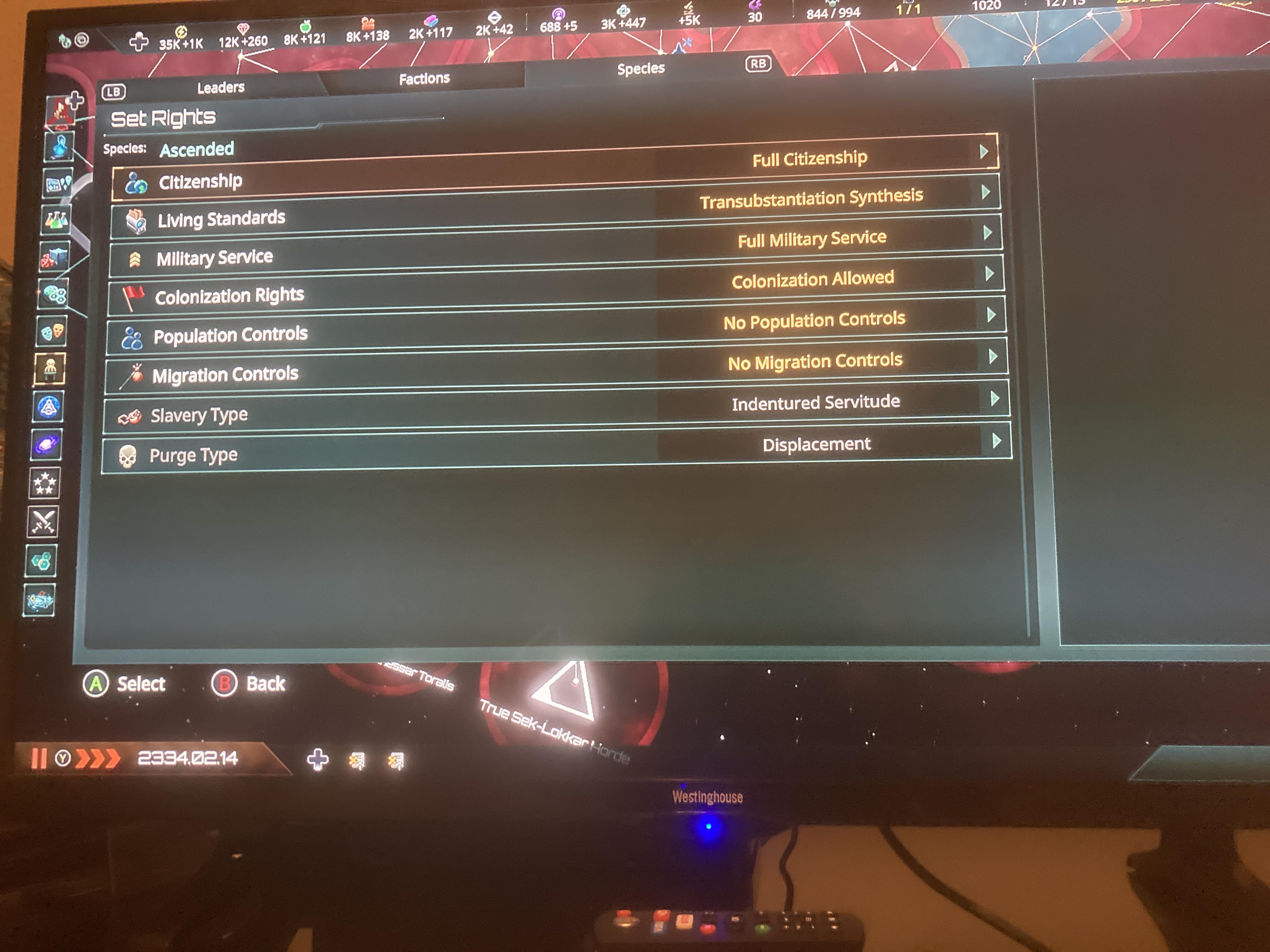 Living standards glitch pls help r/Stellaris