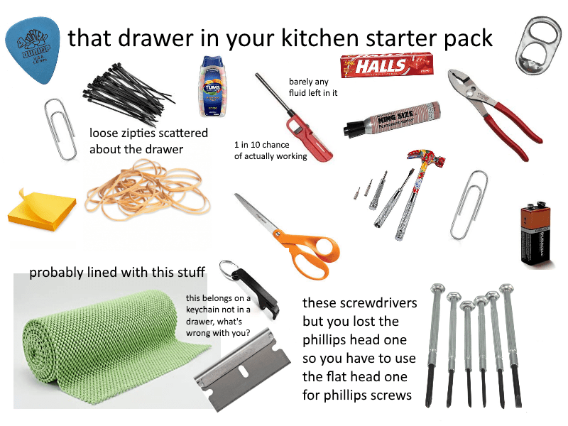 that drawer in your kitchen starter pack r/starterpacks